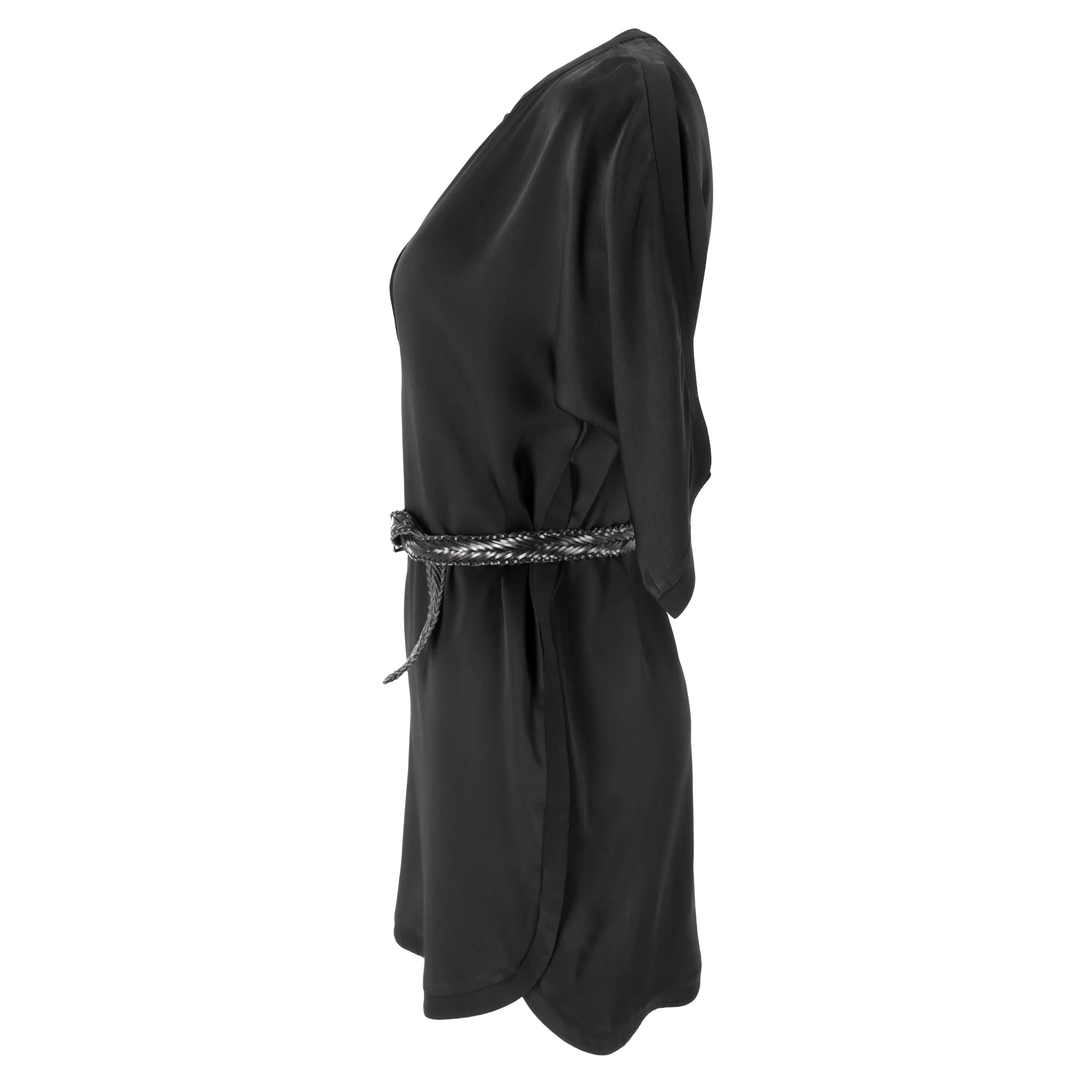 Women's Saint Laurent Belted Mini Dress in Black Acetate - Image 10