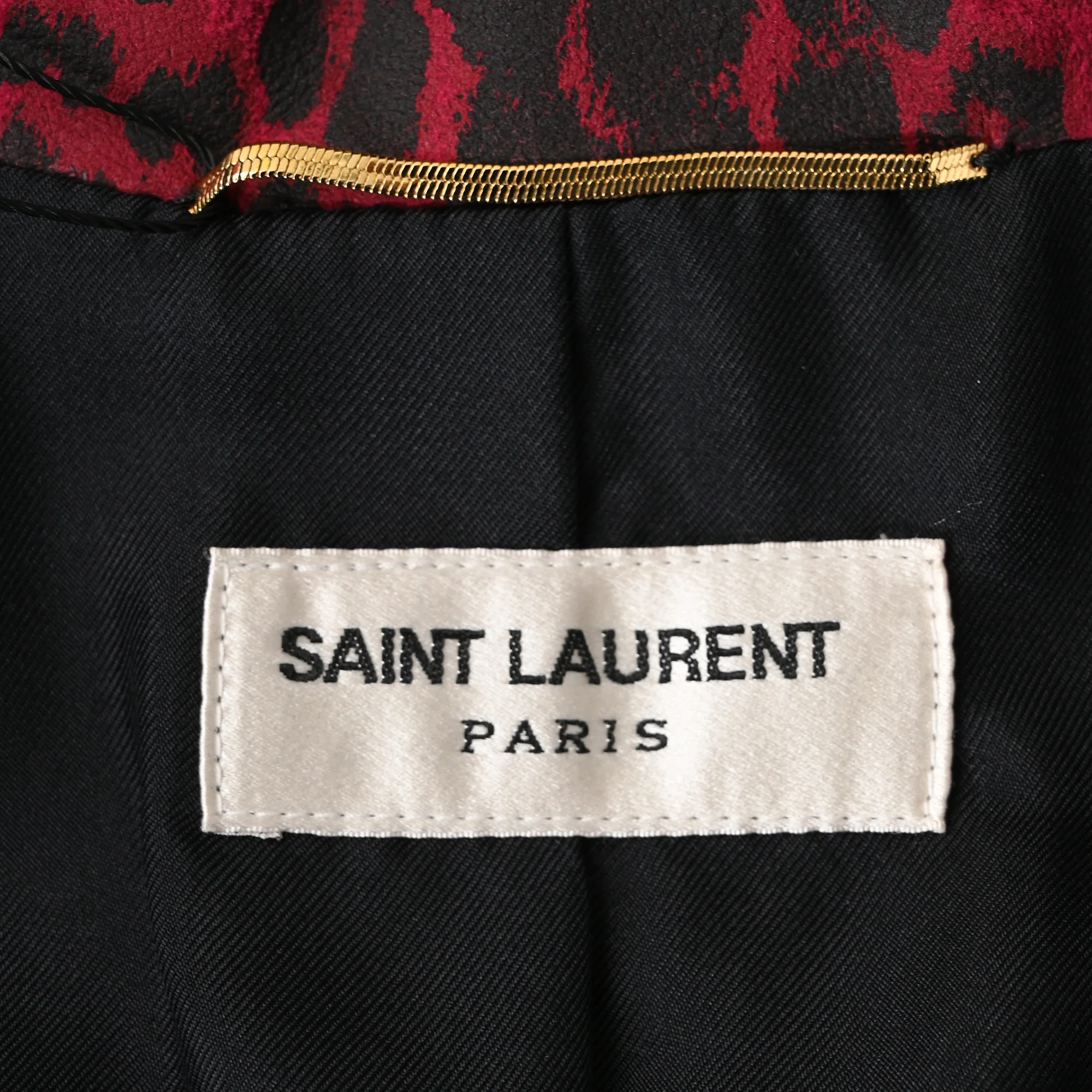 Women's Saint Laurent Leopard-Print Fringed Jacket in Pink Goat Leather - Image 4