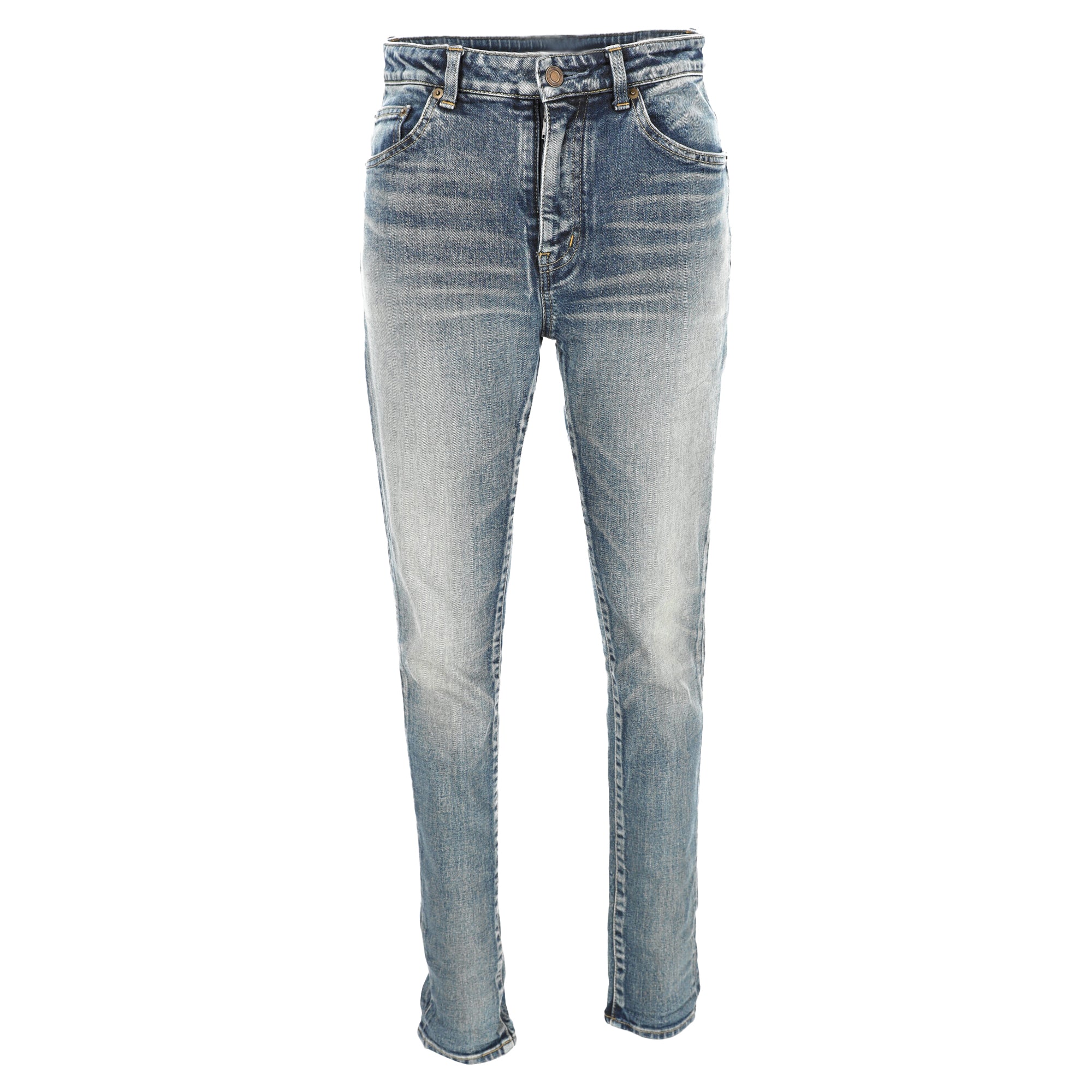 Women's Saint Laurent Slim Light Wash Jeans in Light Blue Denim