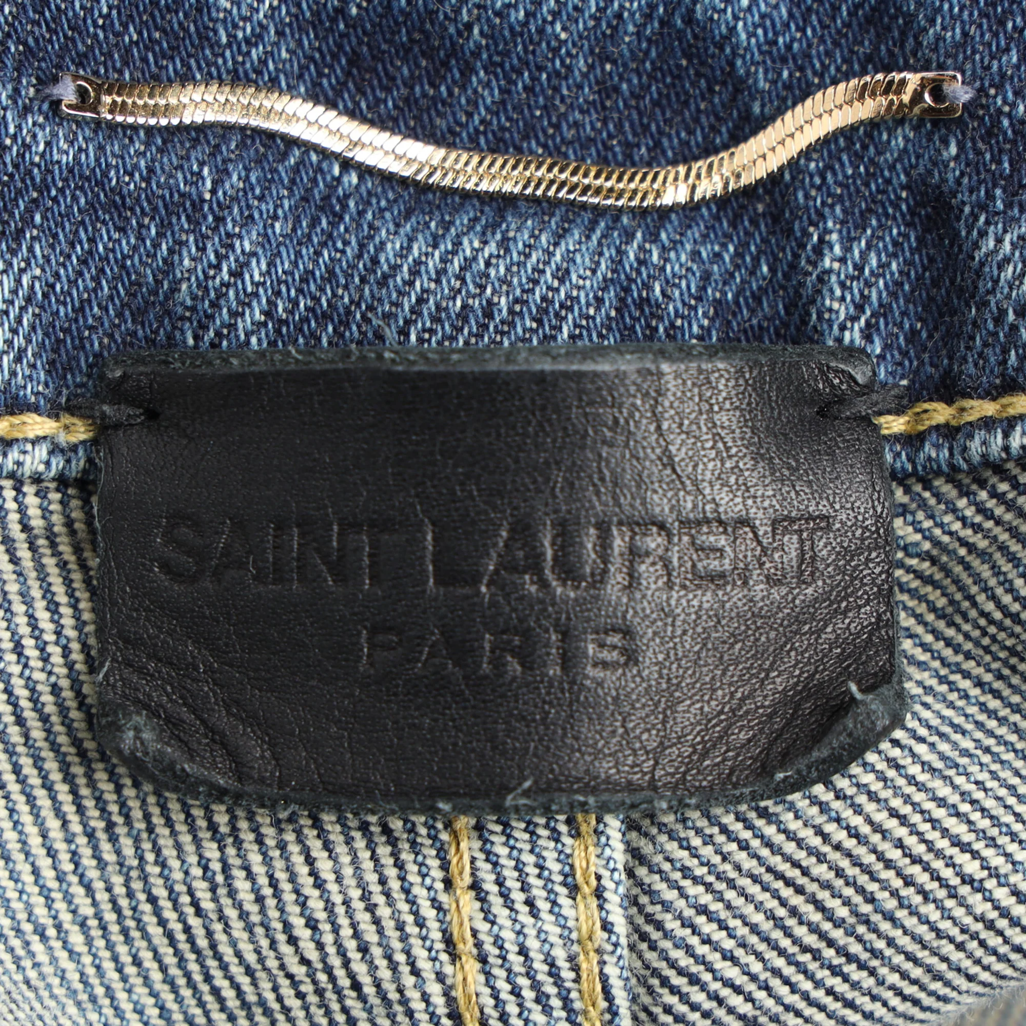 Women's Saint Laurent Slim Light Wash Jeans in Light Blue Denim - Image 4