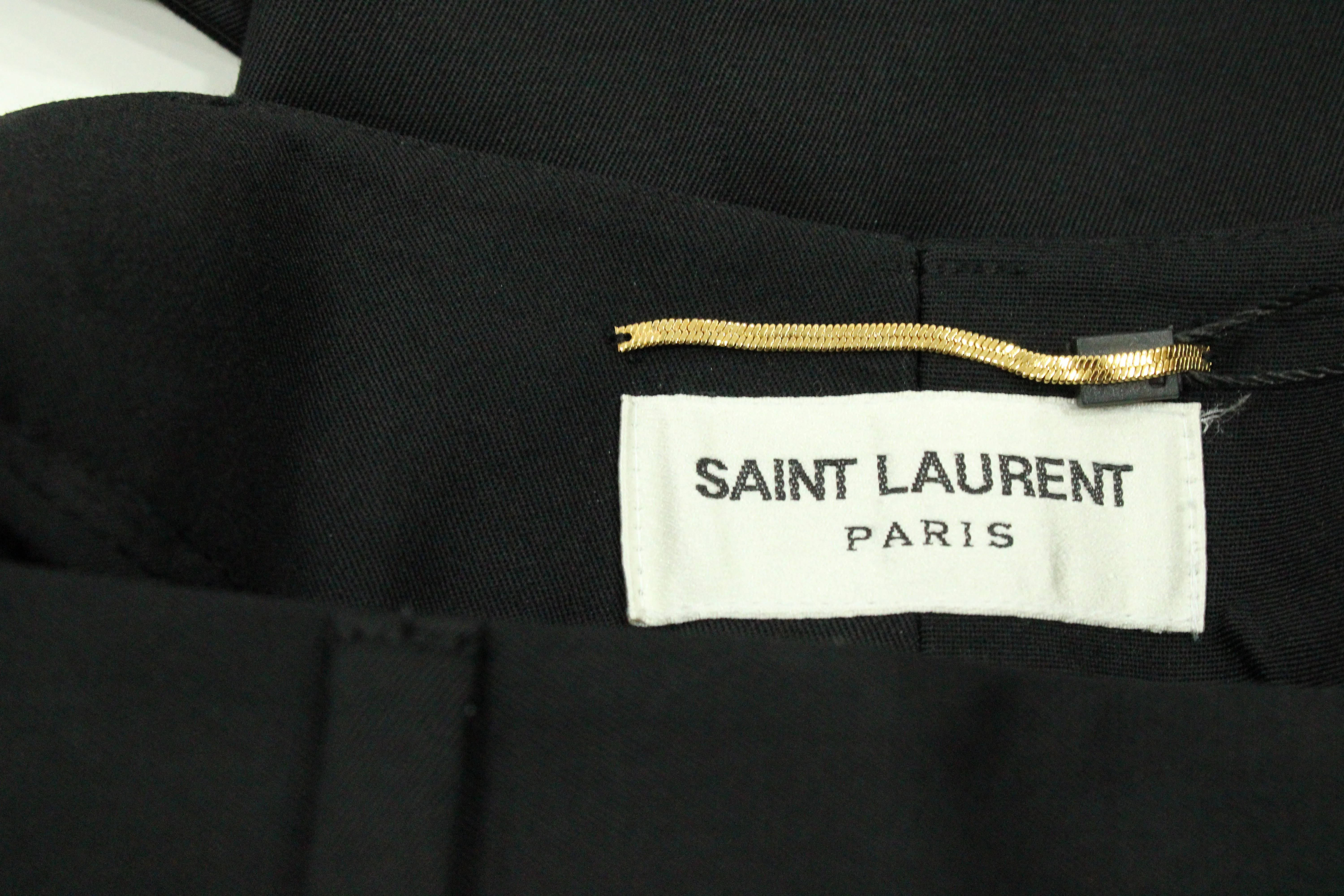 Women's Saint Laurent Tailored Pants in Black Wool - Image 8
