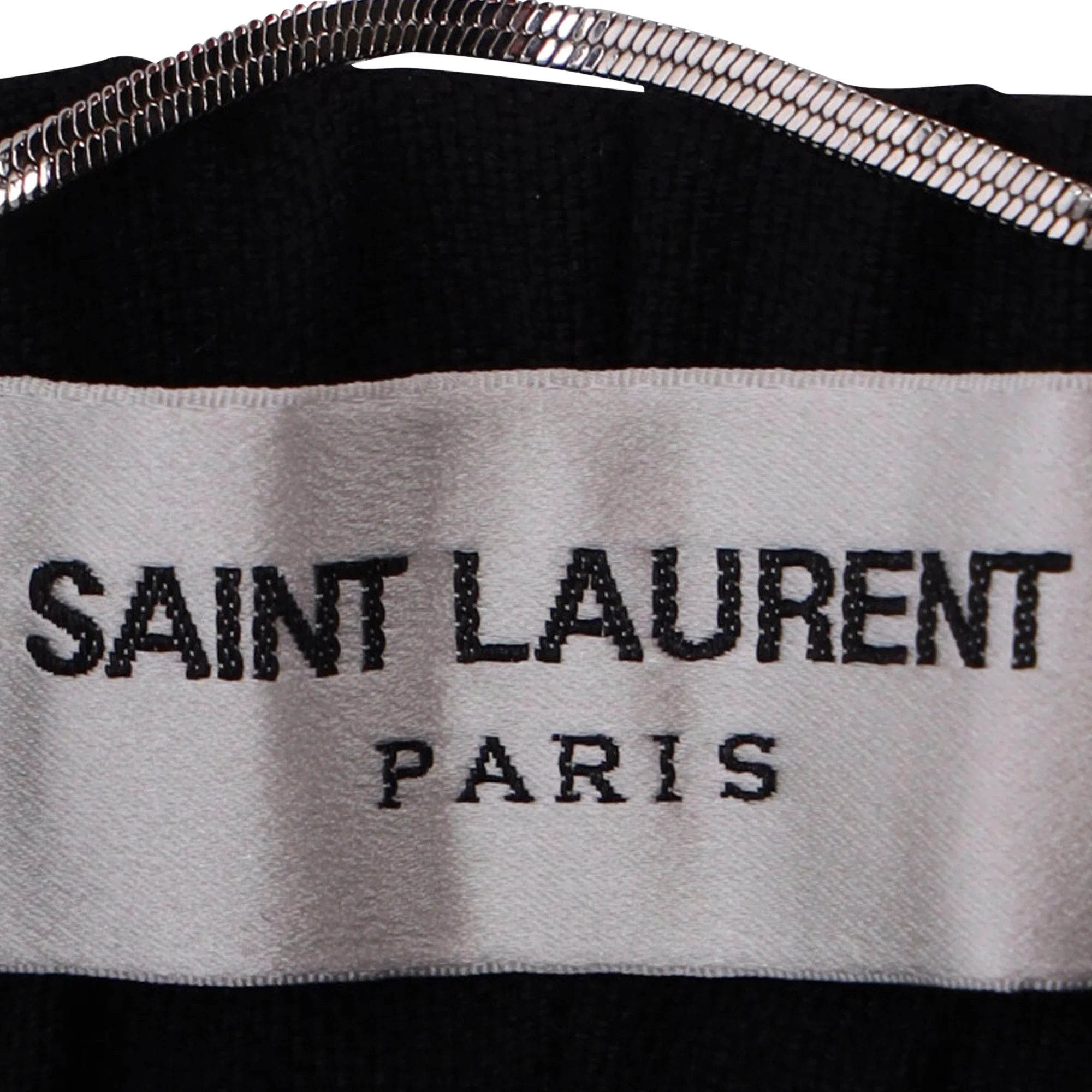Women's Saint Laurent Tapered Drawstring Jogger Trousers in Black Wool - Image 4