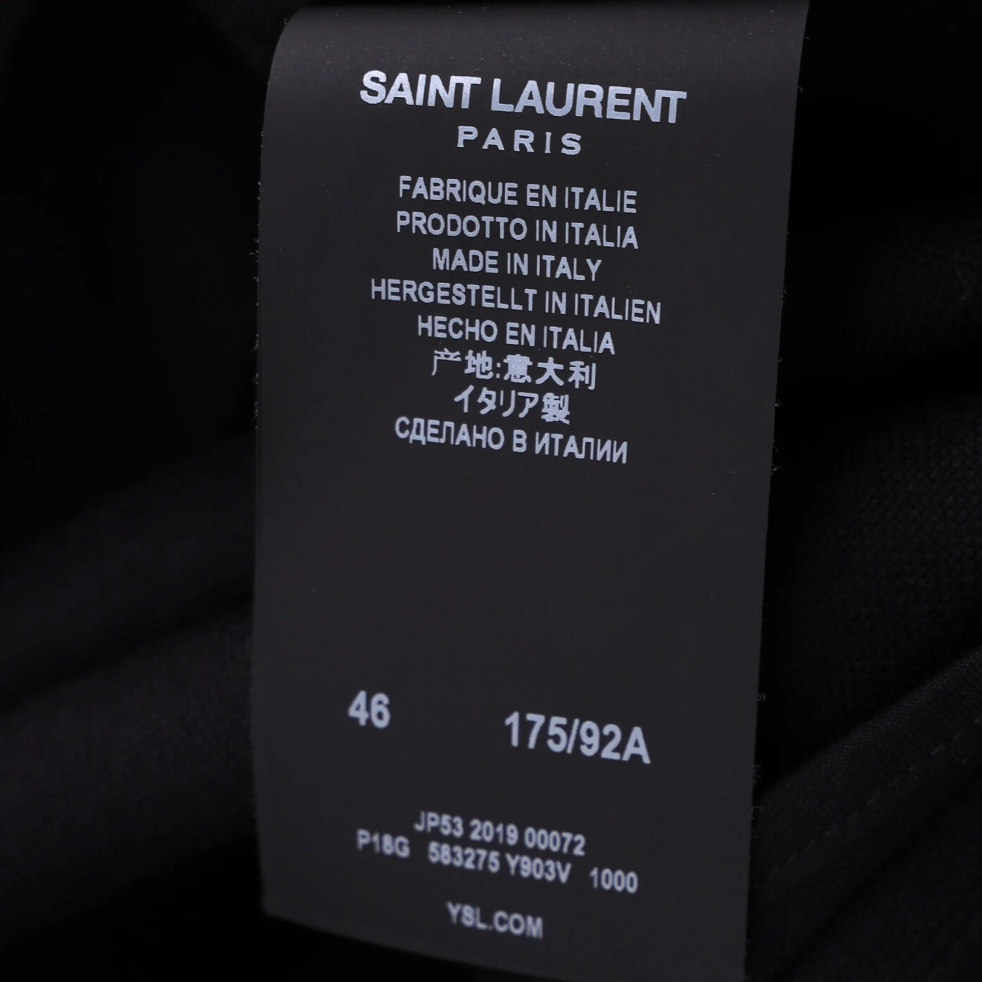 Women's Saint Laurent Tapered Drawstring Jogger Trousers in Black Wool - Image 5