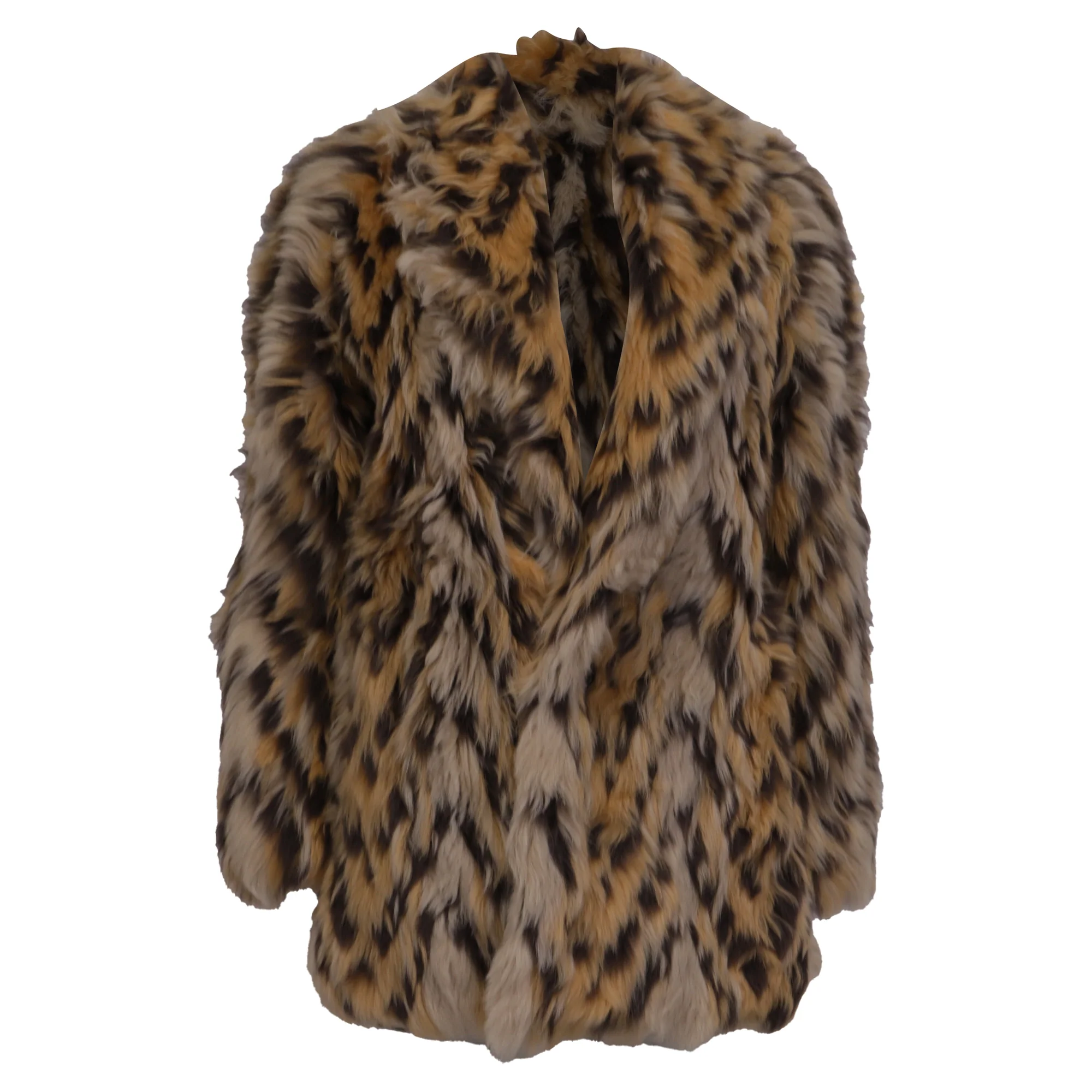Women's Saint Laurent x Mytheresa Coat in Animal Print Fur