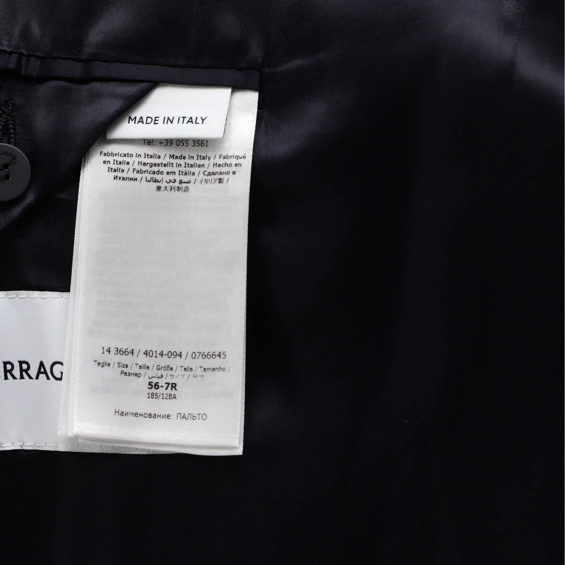 Men's Single Breasted Long Coat Wool and Polyamide - Image 4
