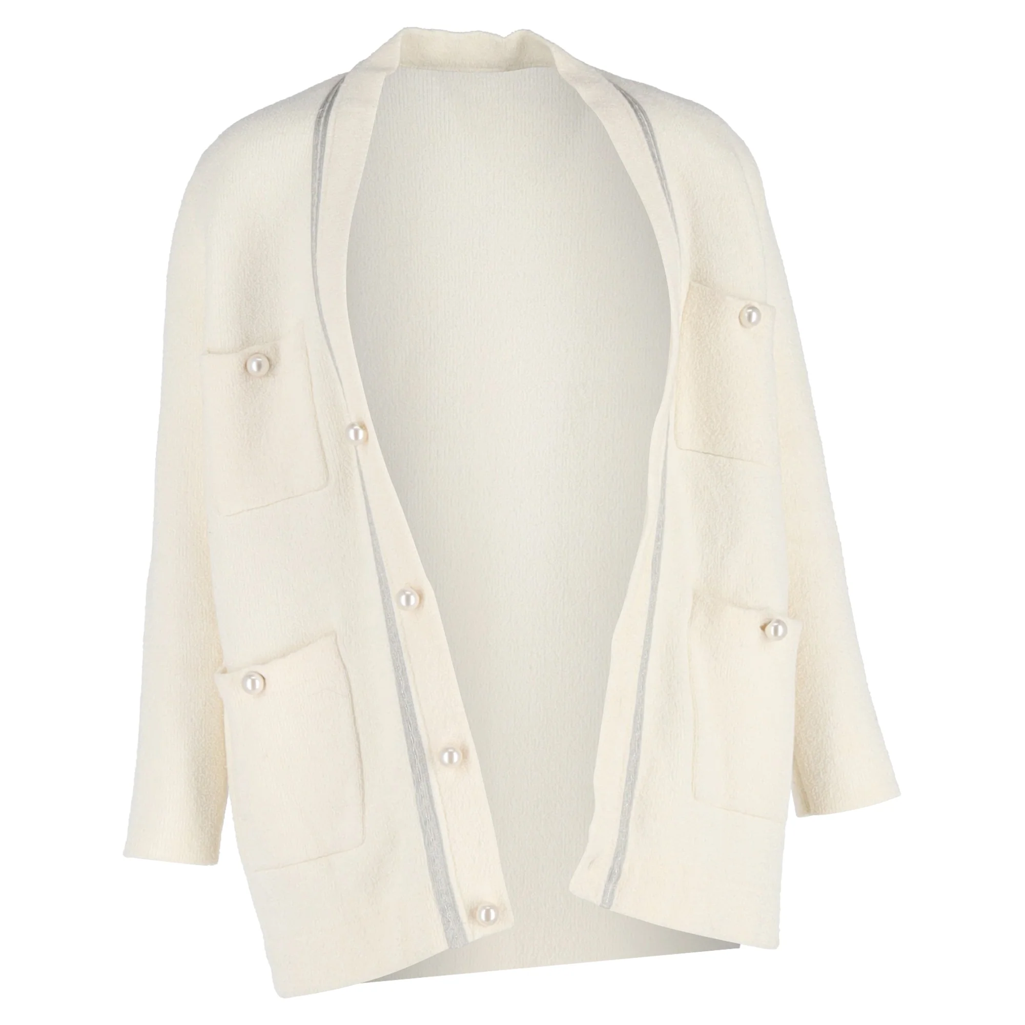 Women's Sandro Aldy Cardigan in White Cotton
