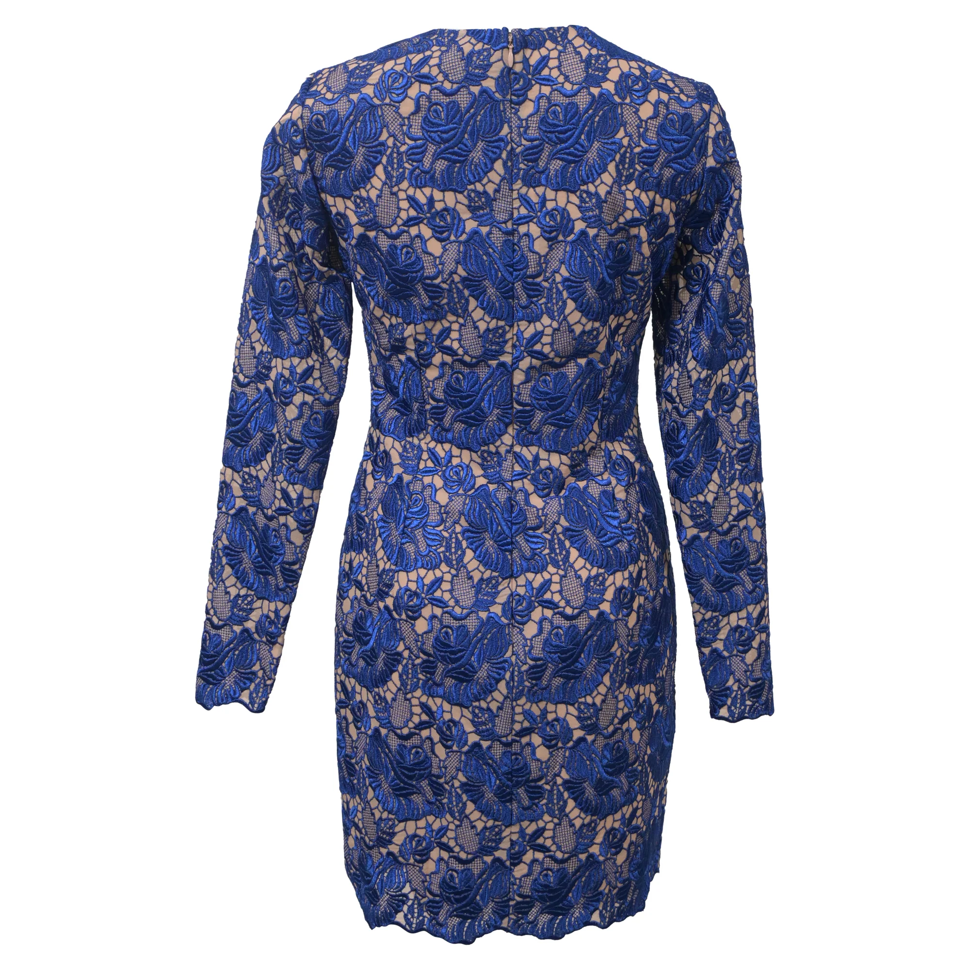 Women's Stella McCartney Long Sleeve Dress in Blue Celia Lace - Image 3