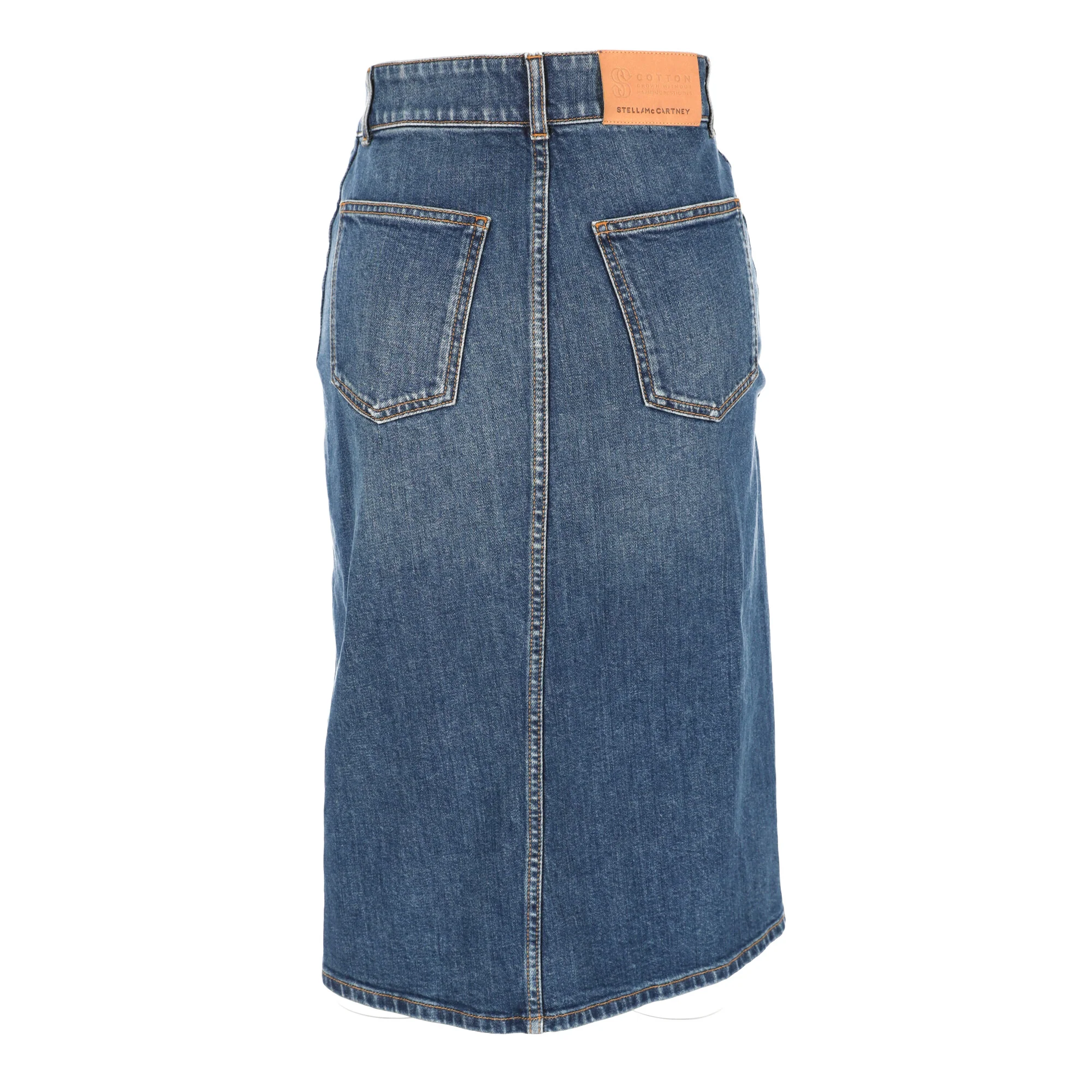 Women's Stella McCartney Midi Skirt in Light Blue Denim - Image 10