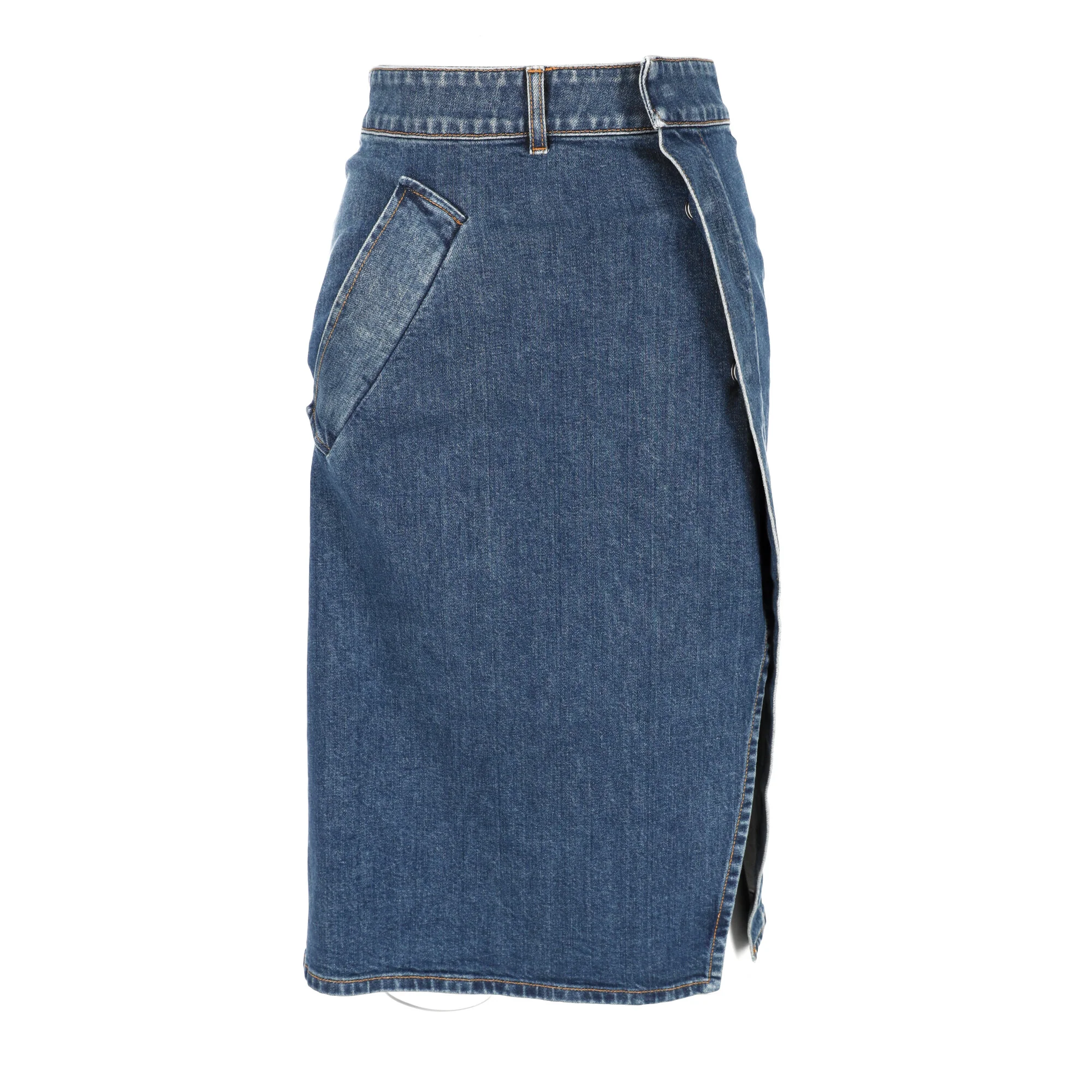 Women's Stella McCartney Midi Skirt in Light Blue Denim - Image 8