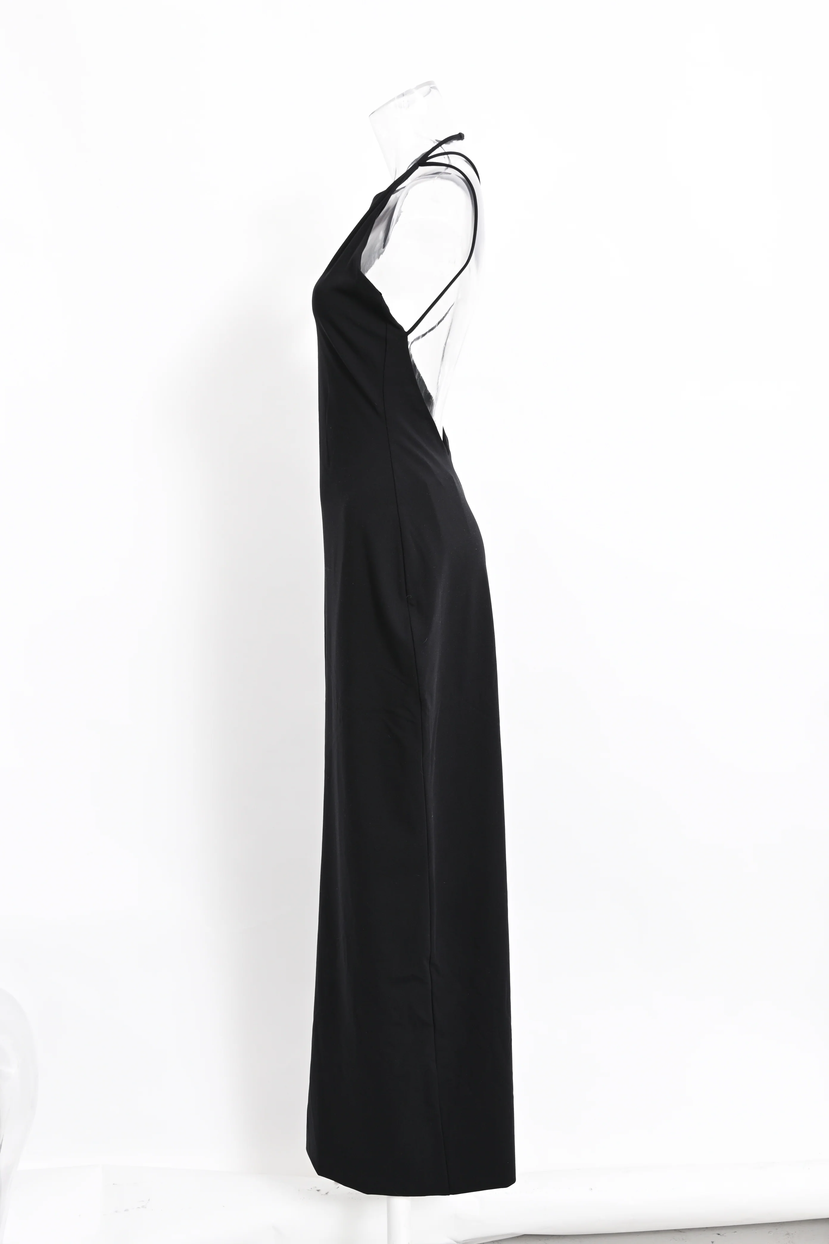 Women's The Row Coralia Halterneck Maxi Dress in Black Polyamide - Image 9