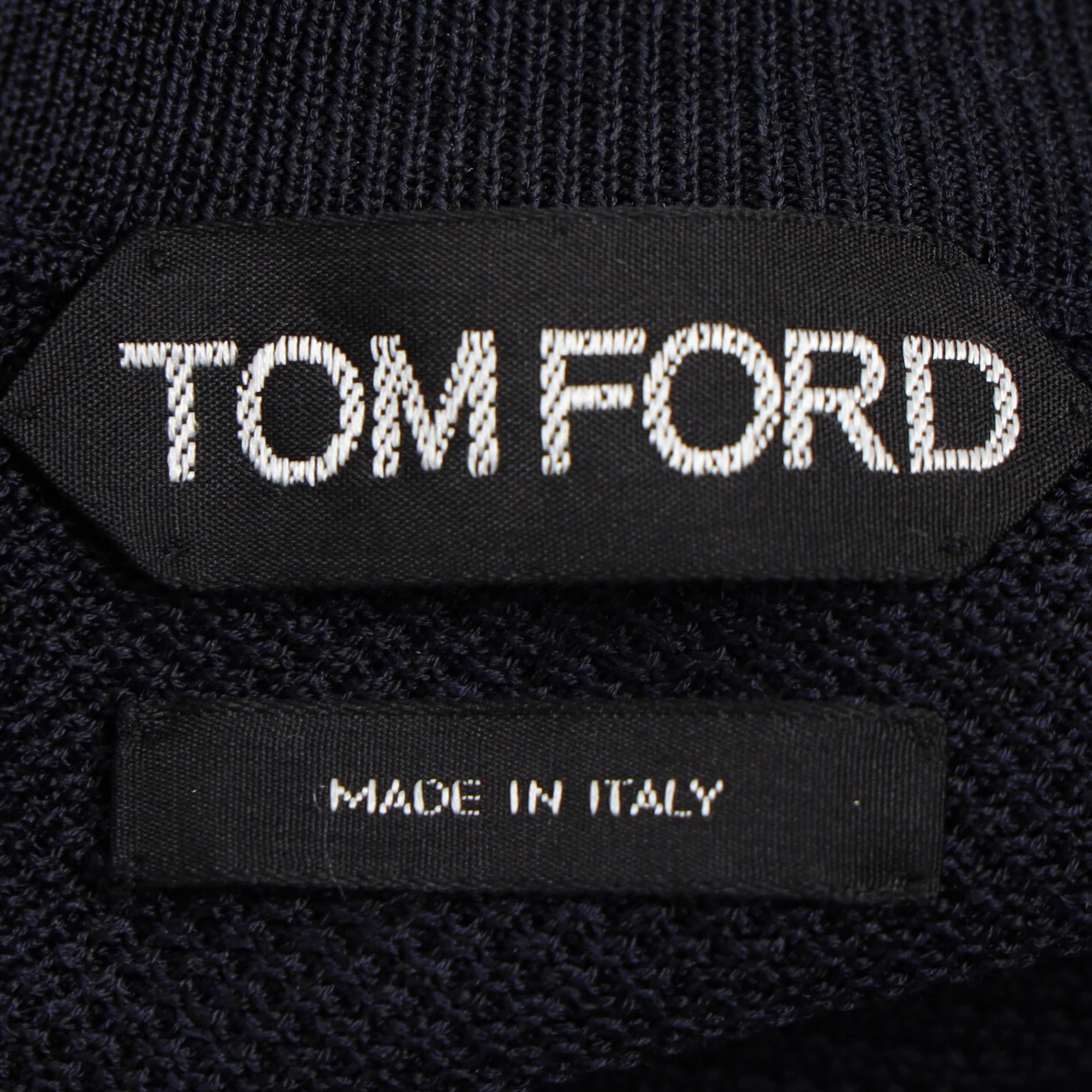 Men's Tom Ford Crewneck Sweater in Black Cotton - Image 4