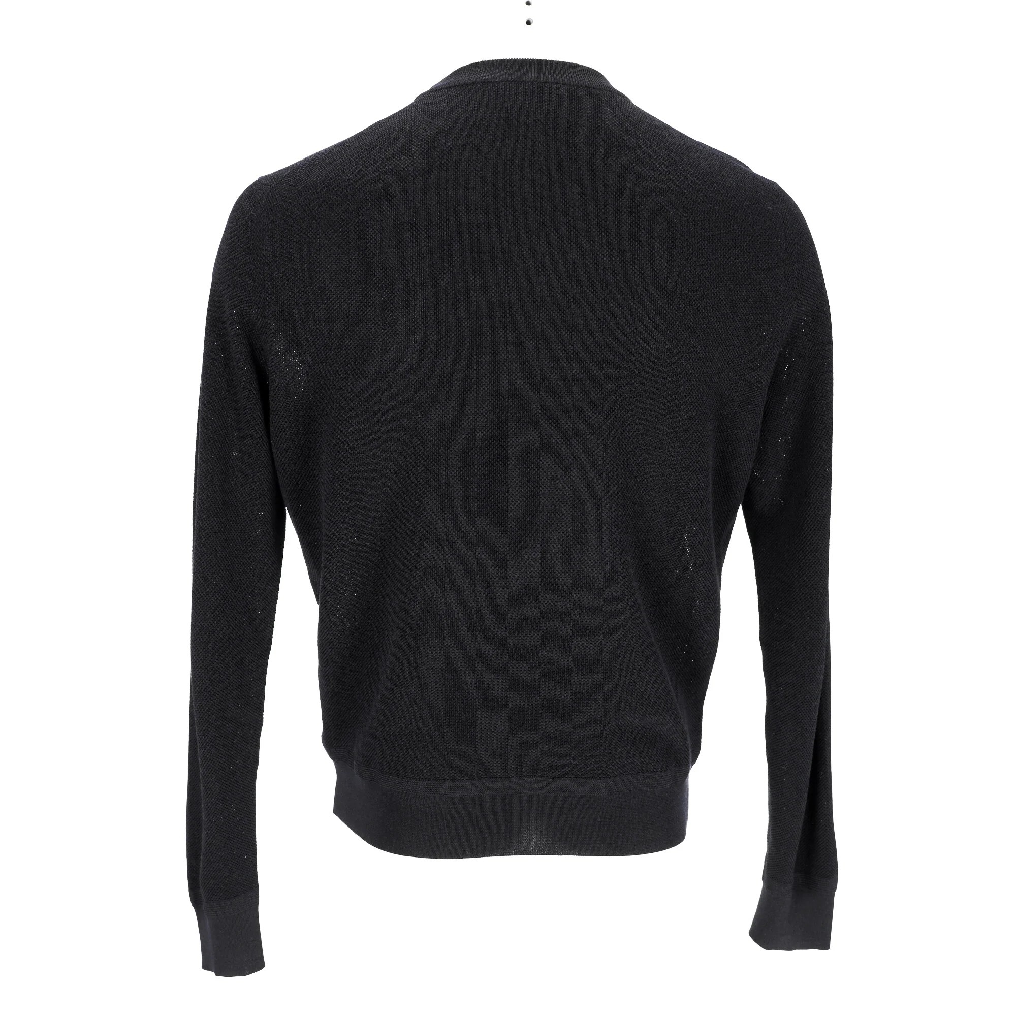 Men's Tom Ford Crewneck Sweater in Black Cotton - Image 9