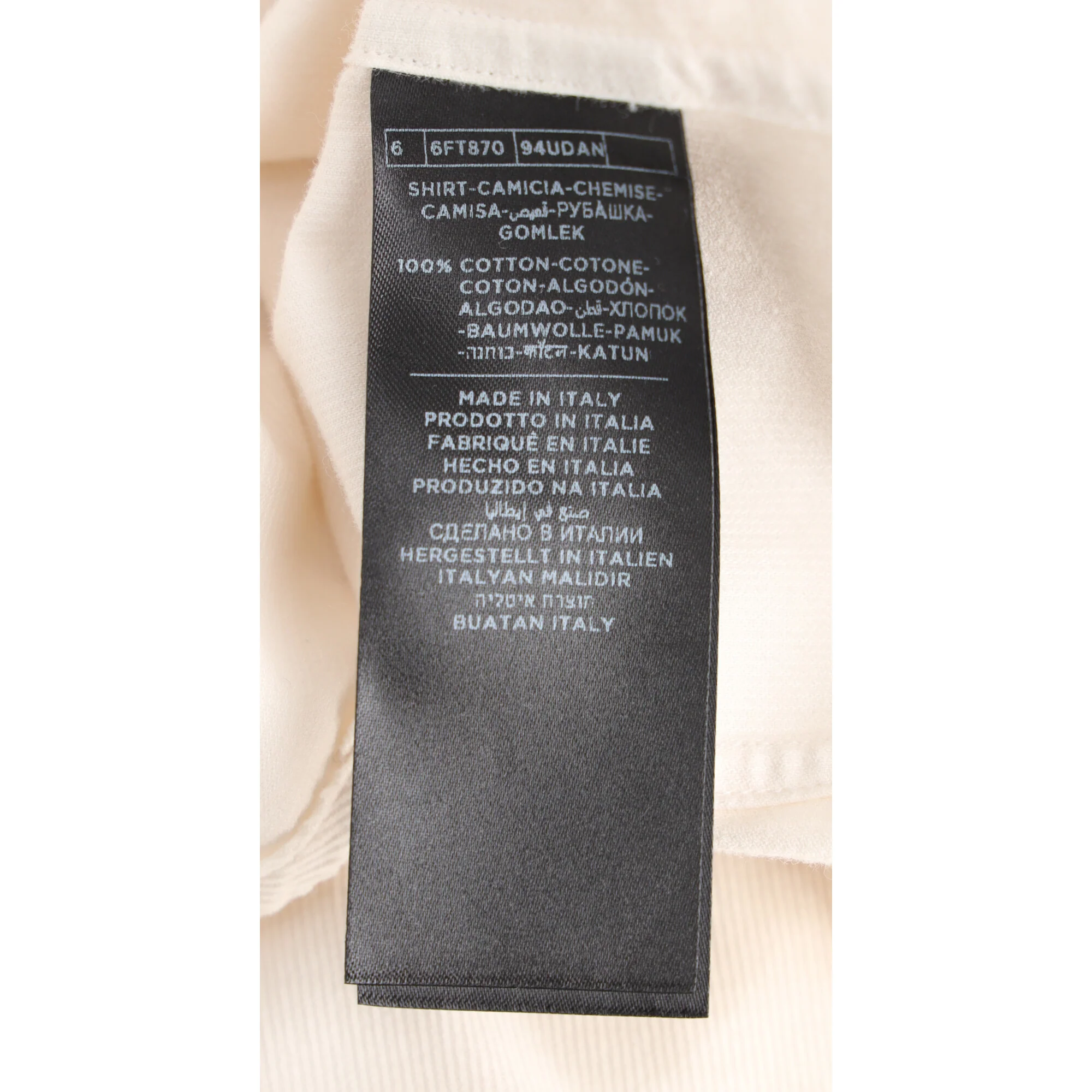 Men's Tom Ford Garment-Dyed Brushed Shirt in White Cotton - Image 10