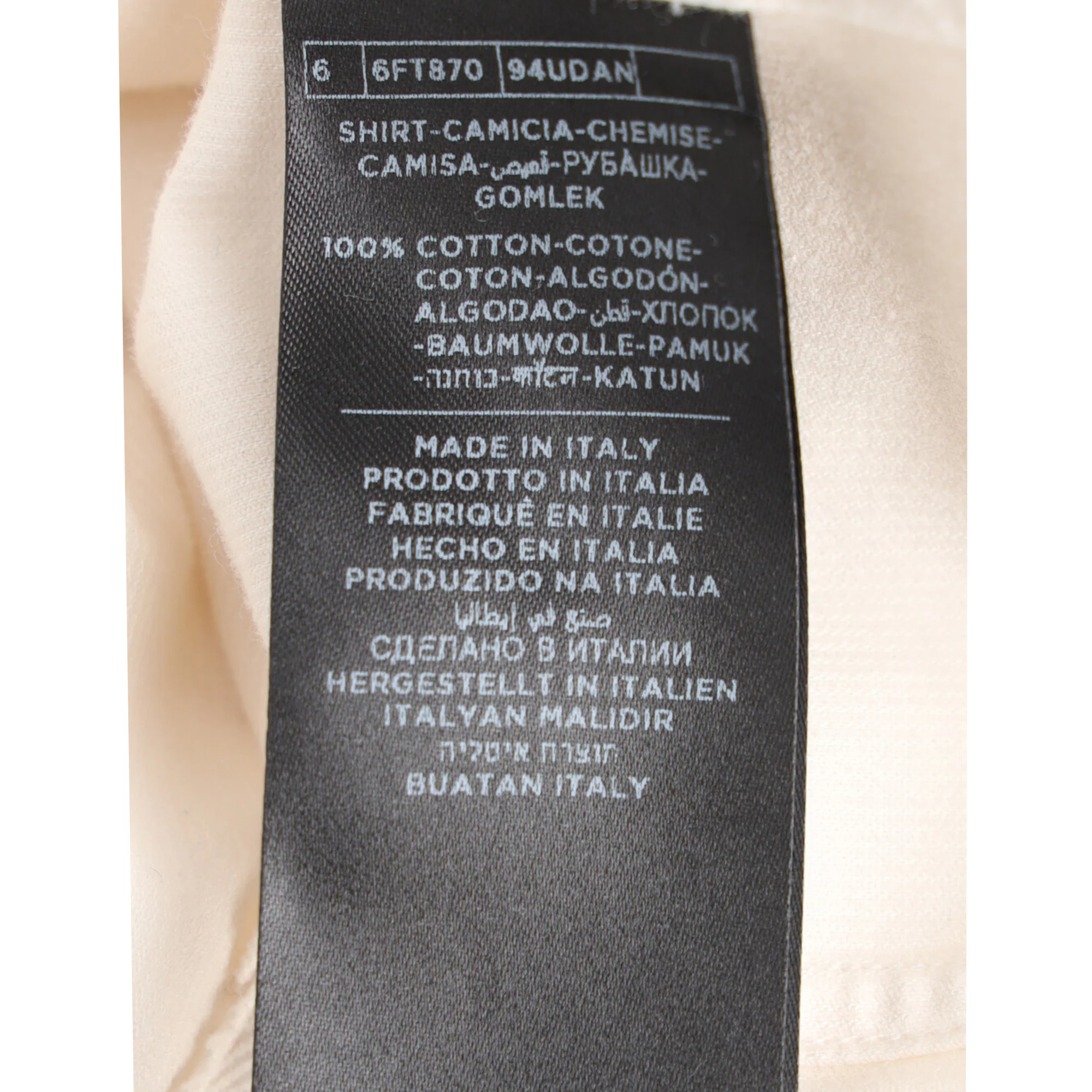 Men's Tom Ford Garment-Dyed Brushed Shirt in White Cotton - Image 5