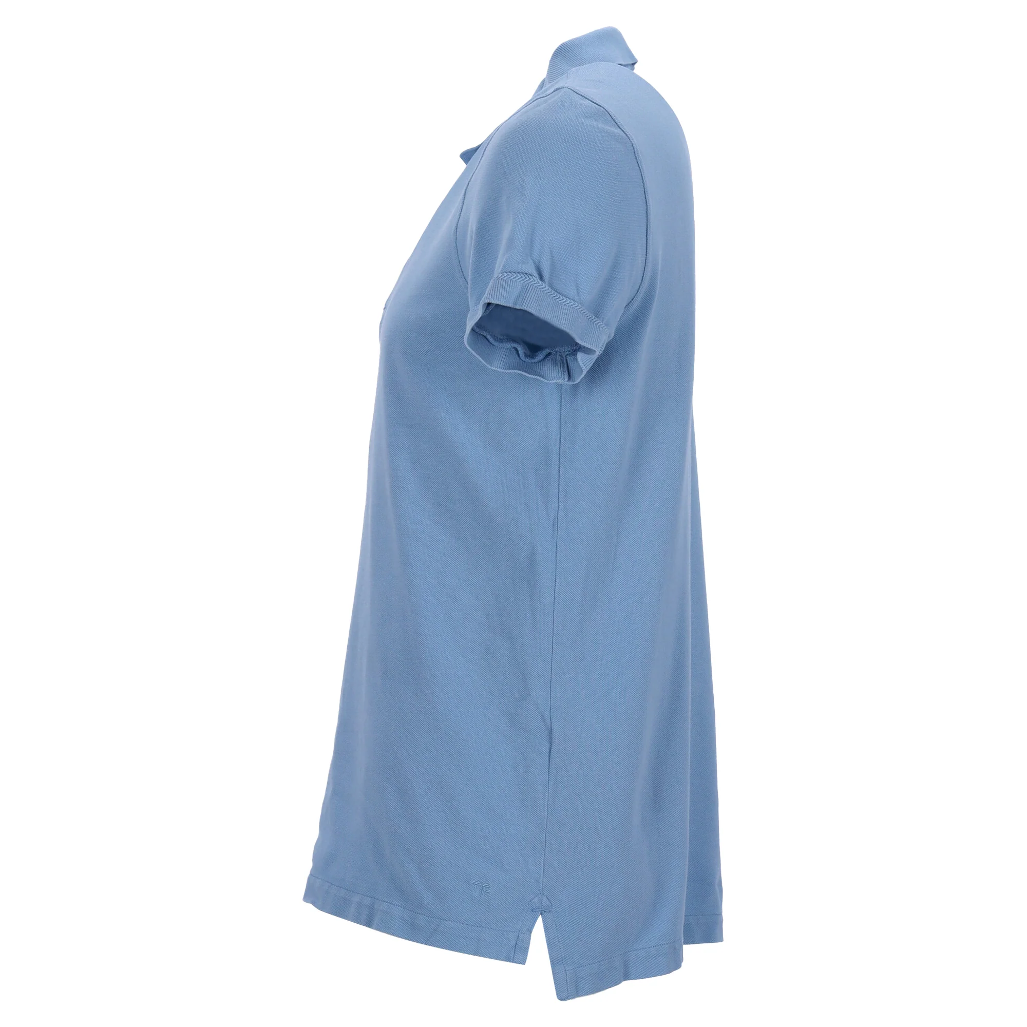 Men's Tom Ford Pique Short Sleeve Polo Shirt in Blue Cotton - Image 2