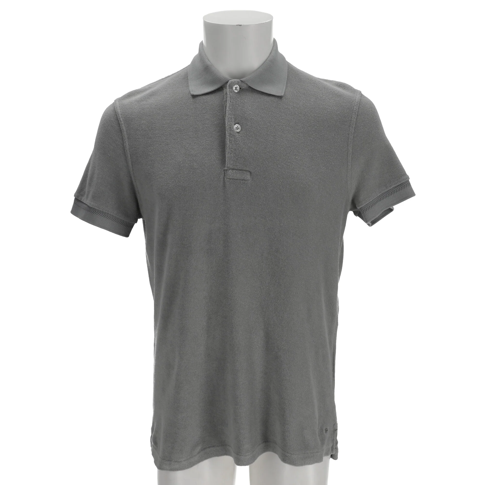 Men's Tom Ford Polo Shirt in Grey Cotton - Image 6