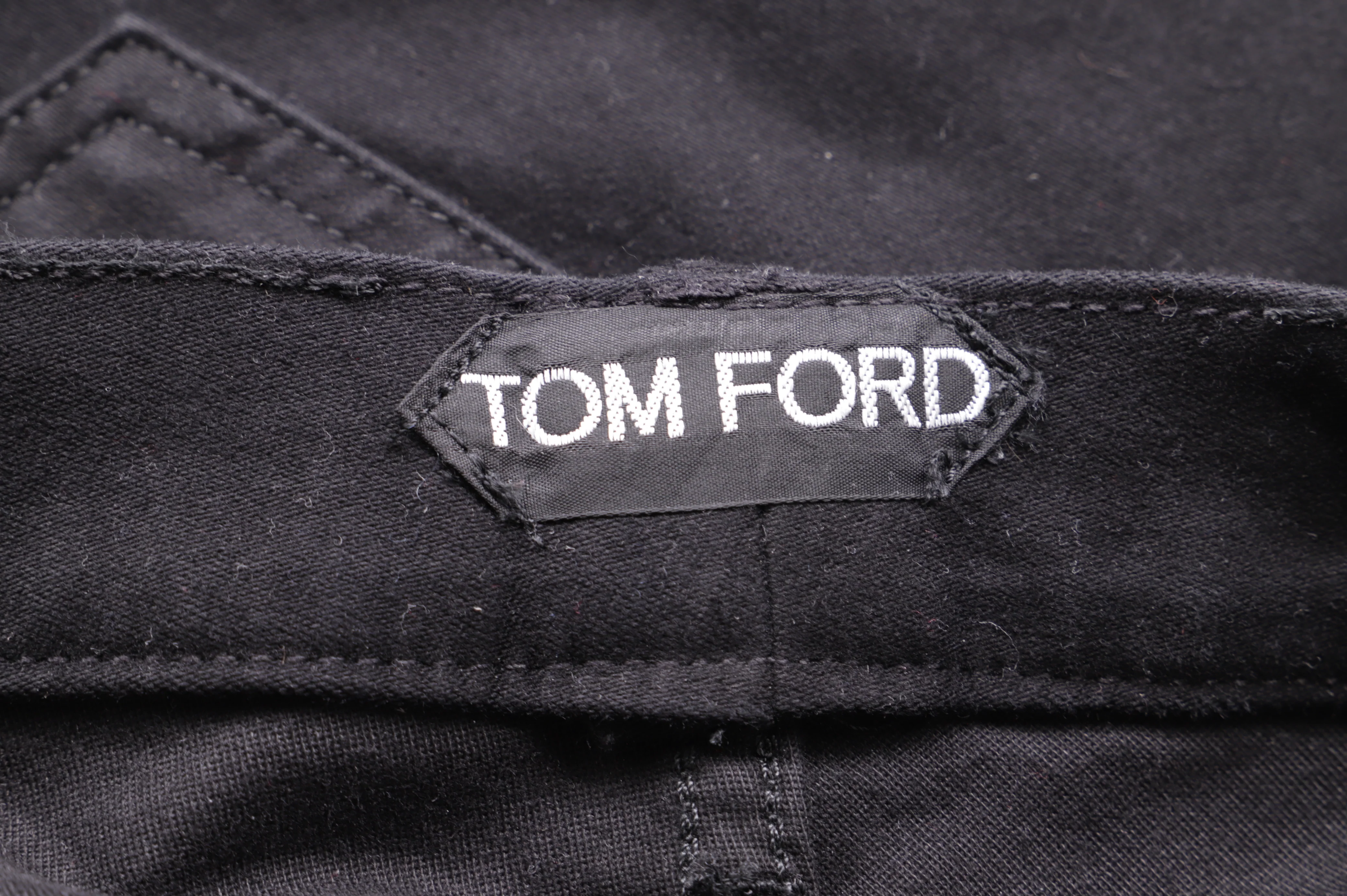Men's  Tom Ford Regular-Fit Jeans in Black Cotton - Image 6