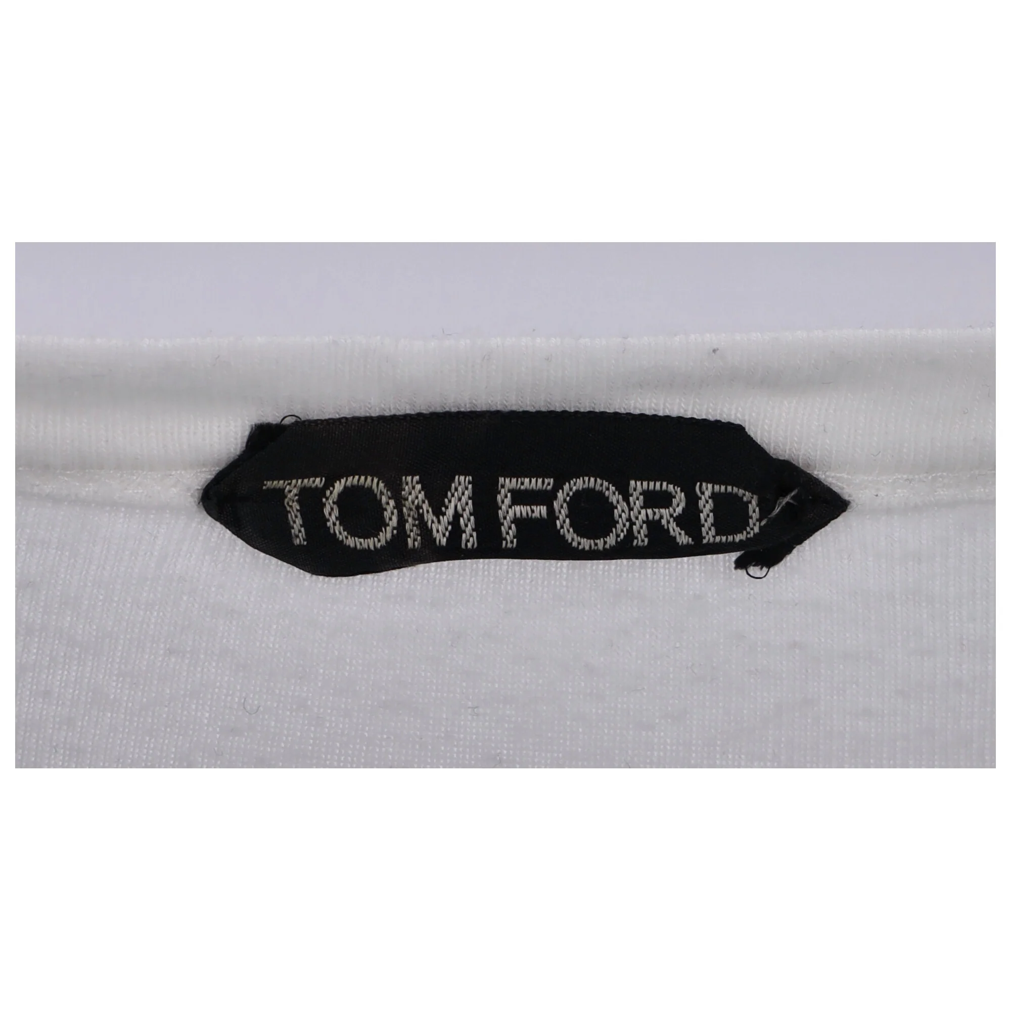 Men's Tom Ford Ribbed Long-Sleeve T-Shirt in White Cotton - Image 10