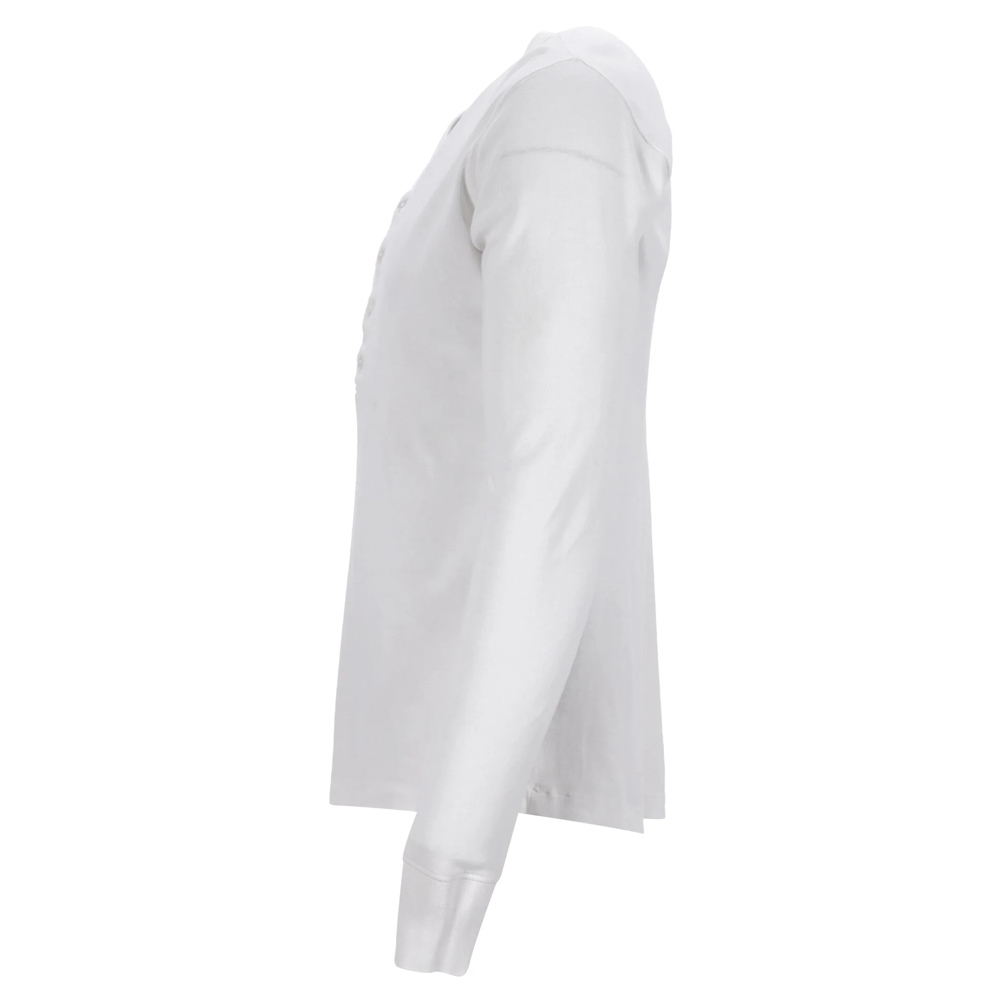 Men's Tom Ford Ribbed Long-Sleeve T-Shirt in White Cotton - Image 2
