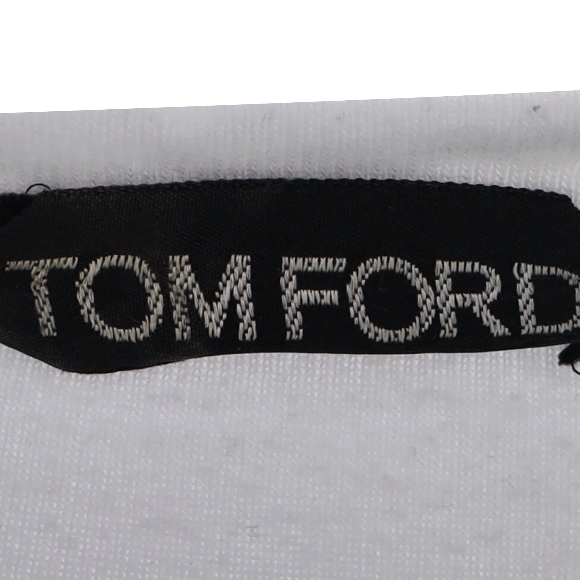 Men's Tom Ford Ribbed Long-Sleeve T-Shirt in White Cotton - Image 4