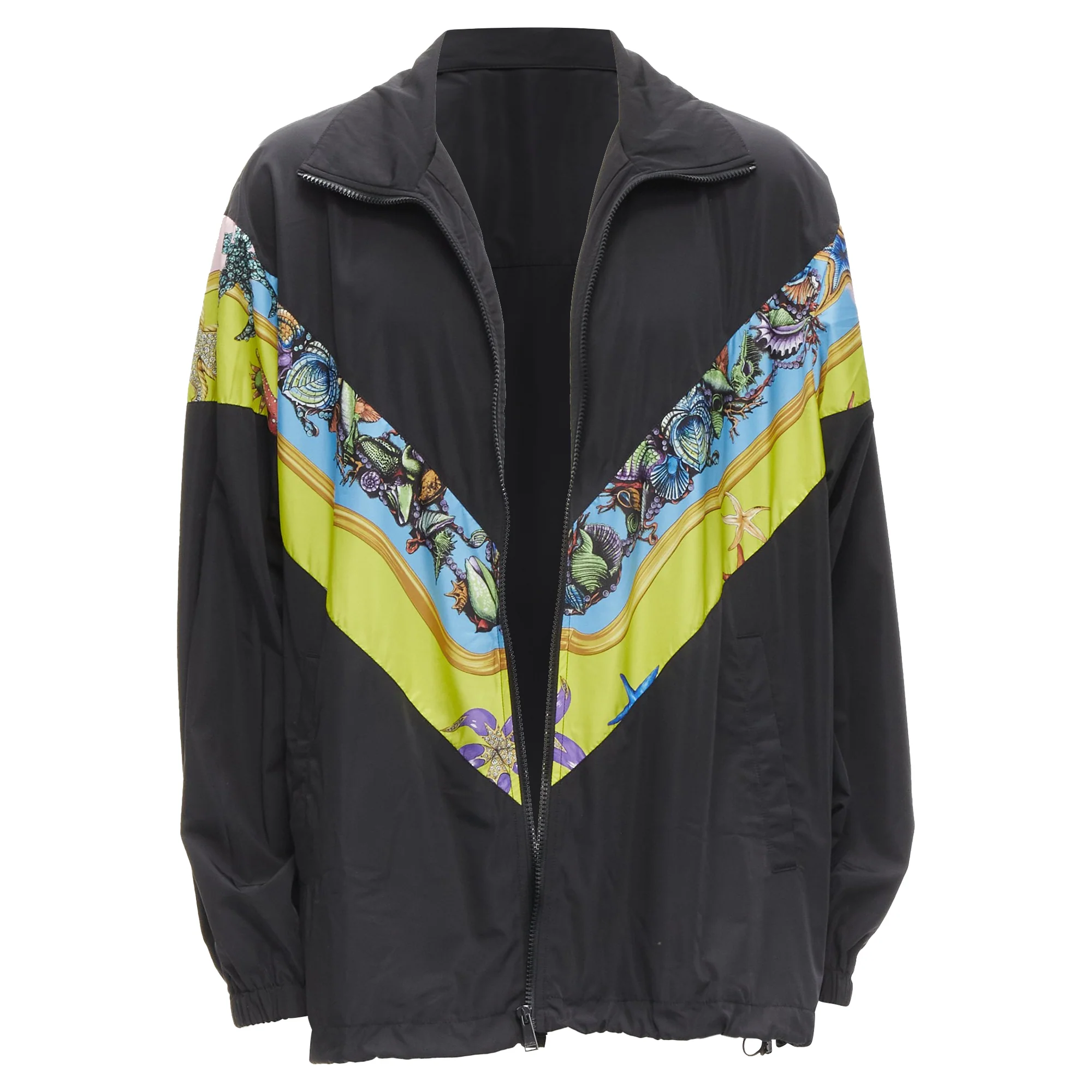 Men's VERSACE 2021 Tresor De La Mer black starfish track jacket IT54 2XL