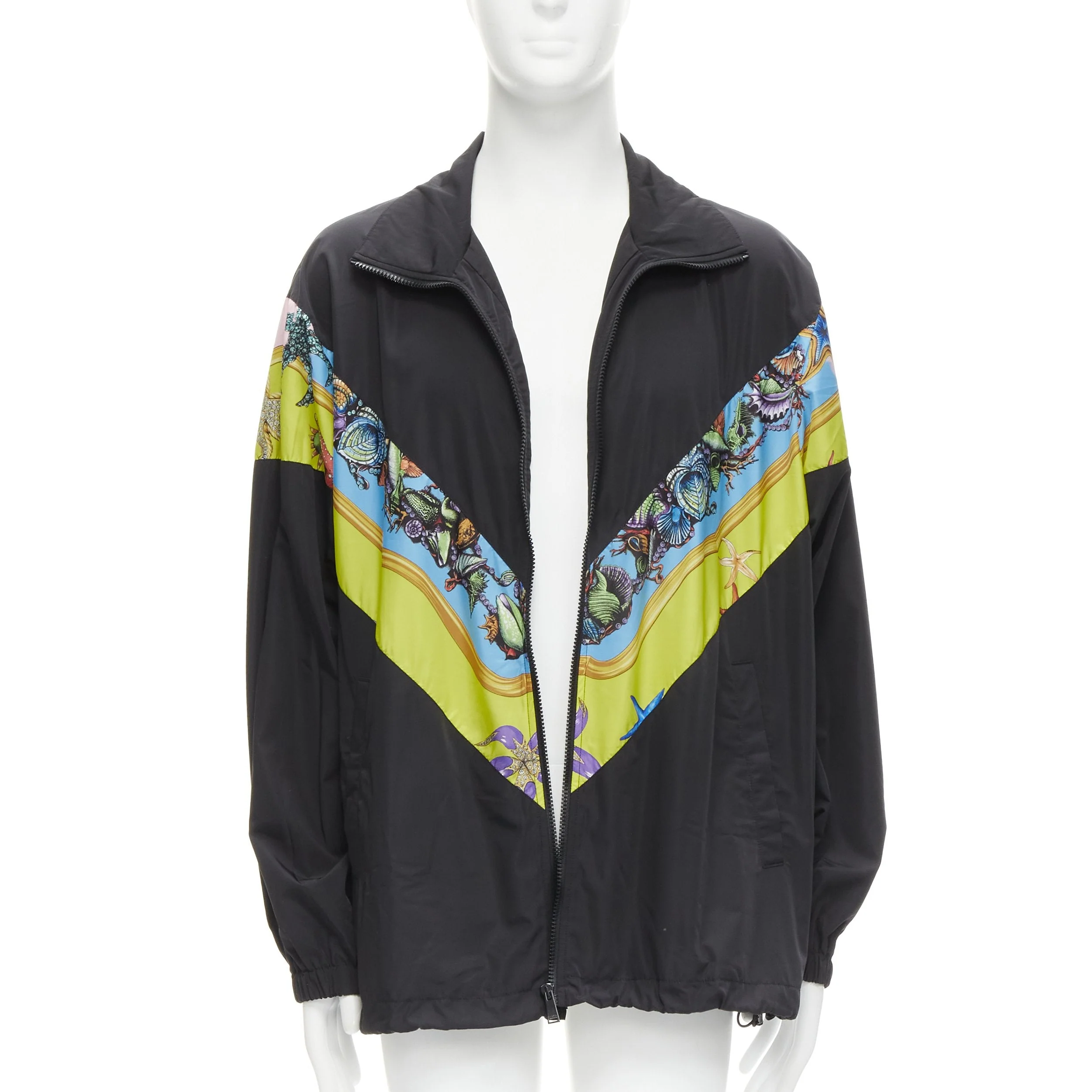 Men's VERSACE 2021 Tresor De La Mer black starfish track jacket IT54 2XL - Image 10