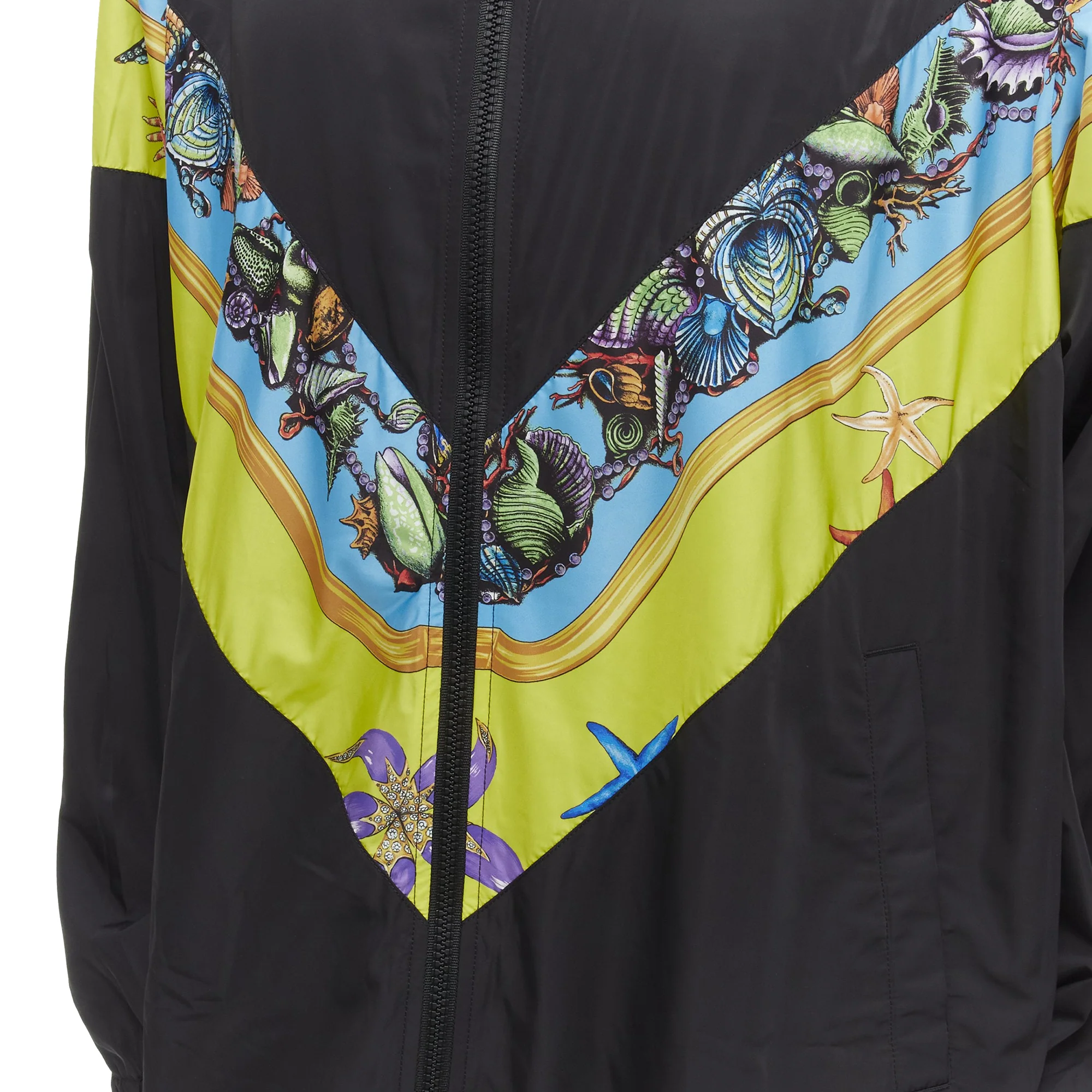 Men's VERSACE 2021 Tresor De La Mer black starfish track jacket IT54 2XL - Image 2