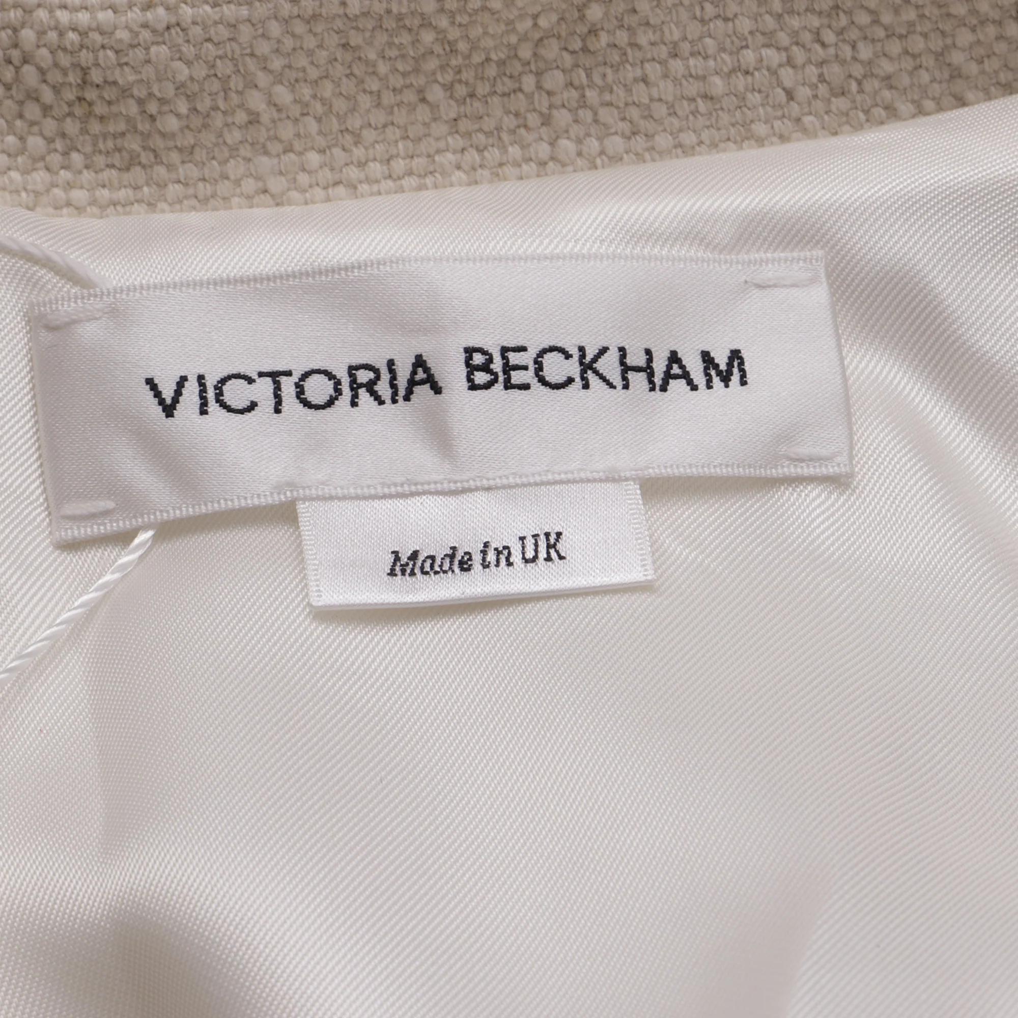 Women's Victoria Beckham Double-Breasted Trench Coat in White Cotton - Image 5