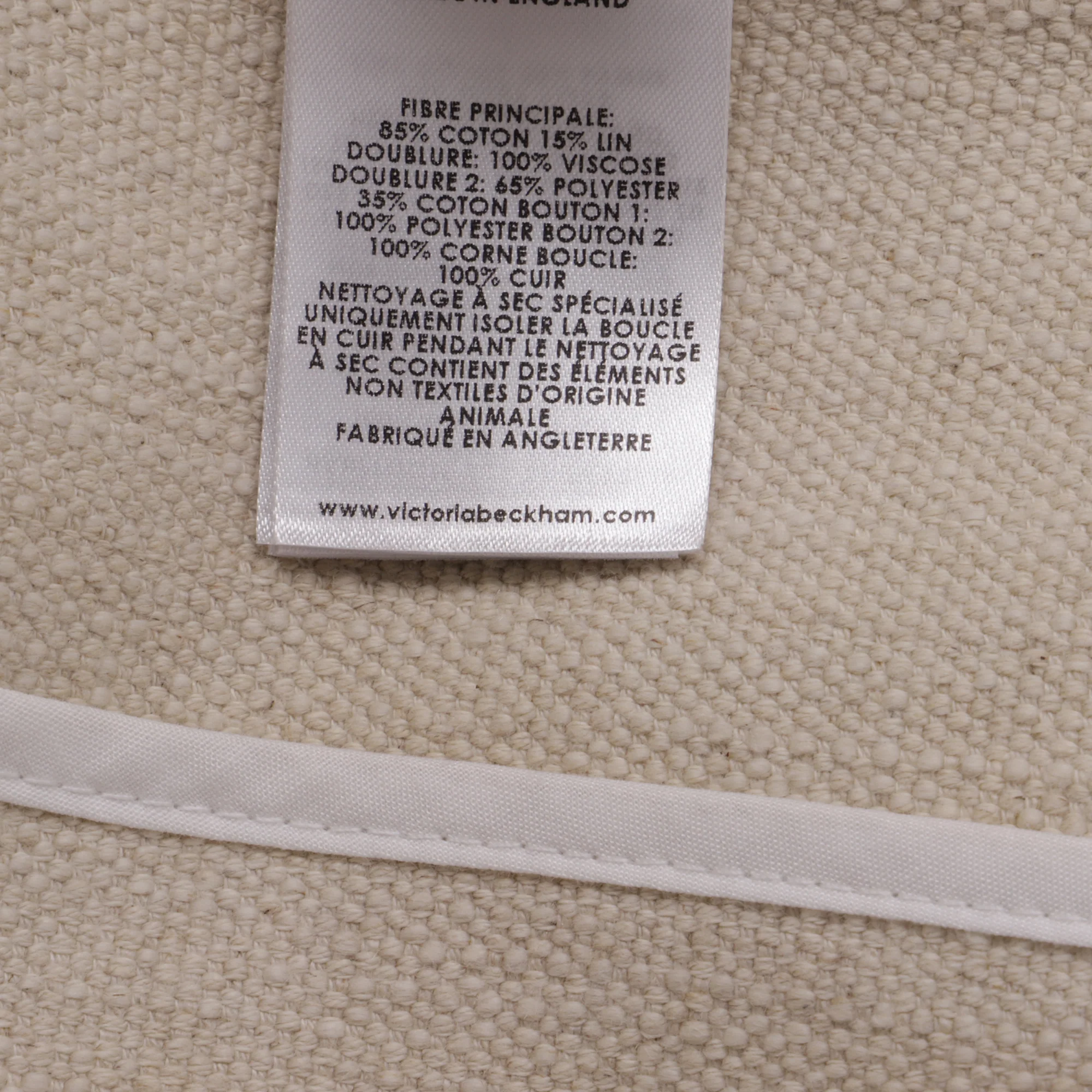Women's Victoria Beckham Double-Breasted Trench Coat in White Cotton - Image 7