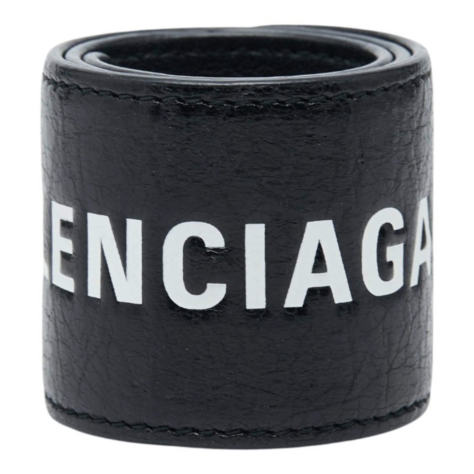 Bracelet Leather and Metal Black