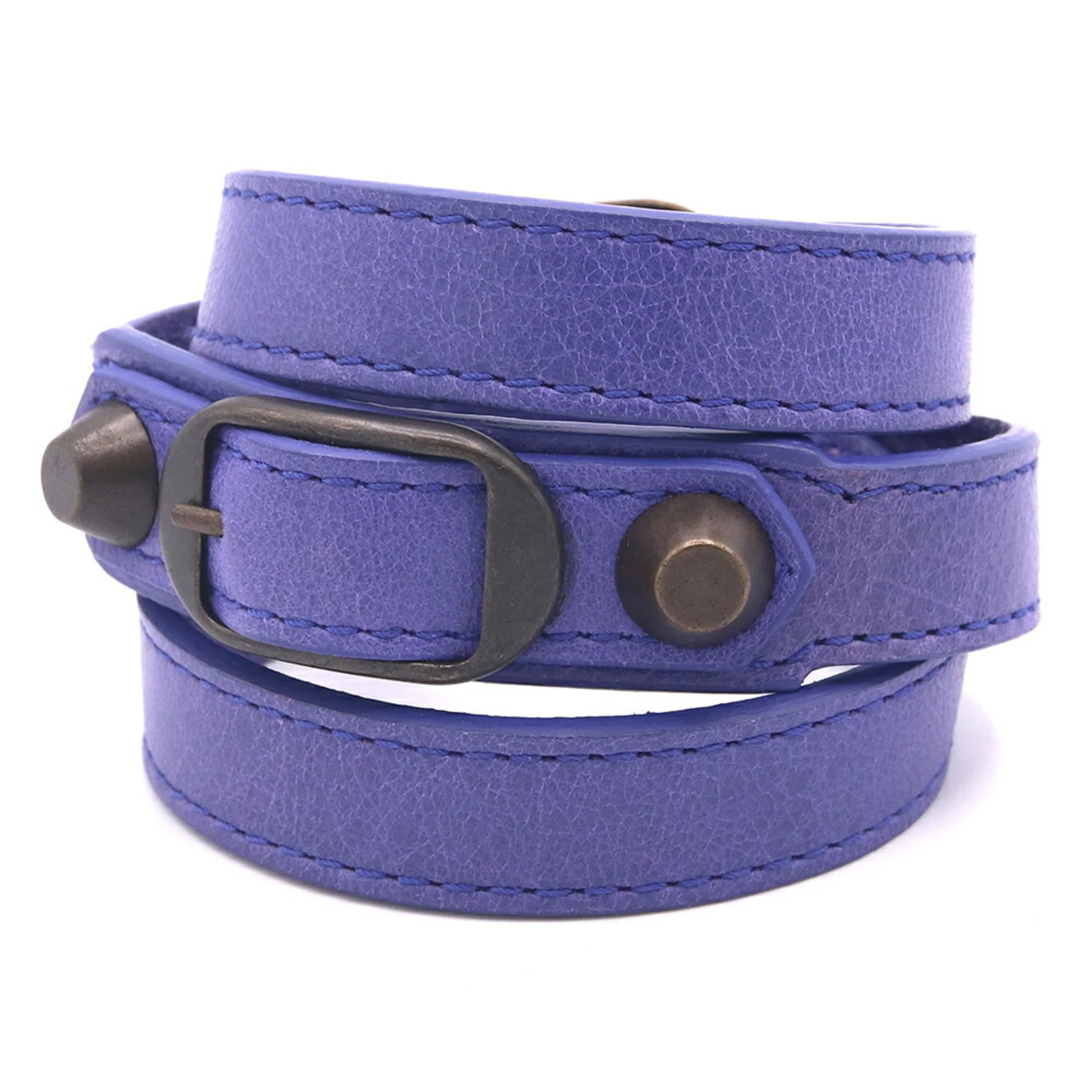 City Triple Bracelet Leather Purple