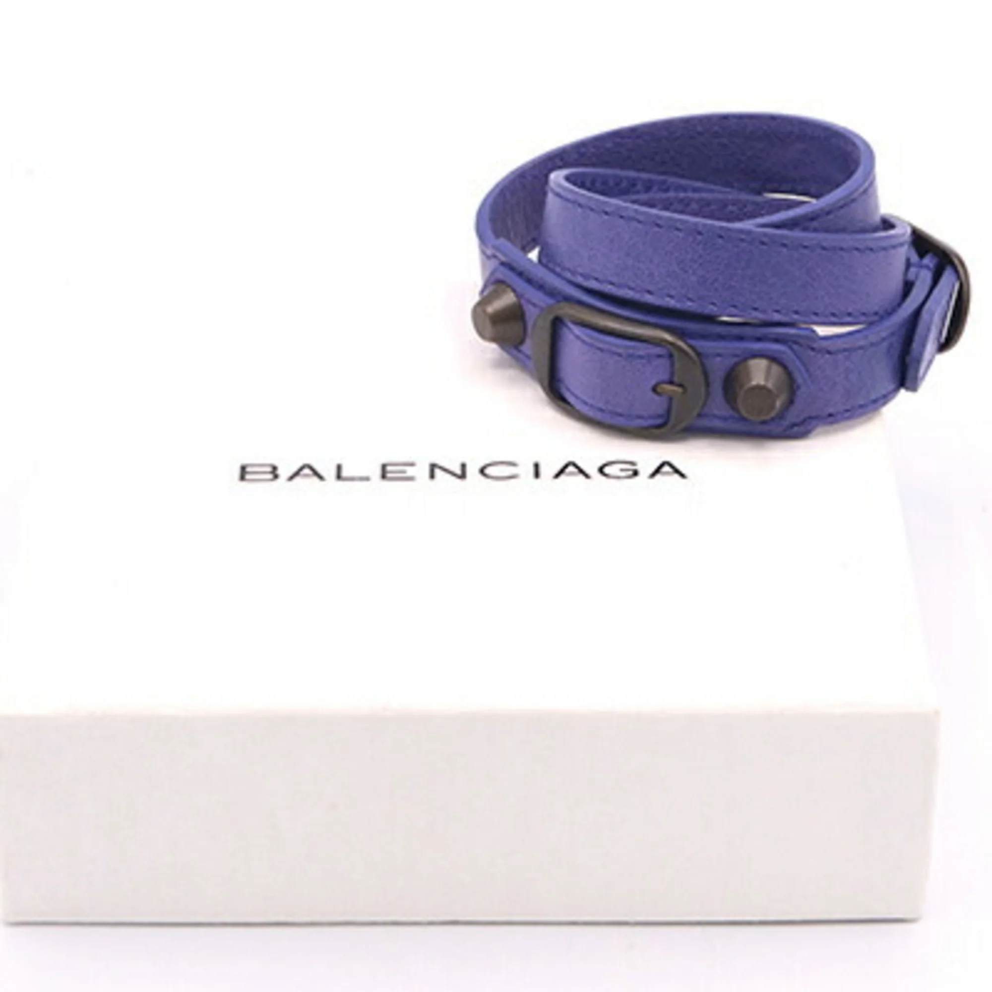City Triple Bracelet Leather Purple - Image 8