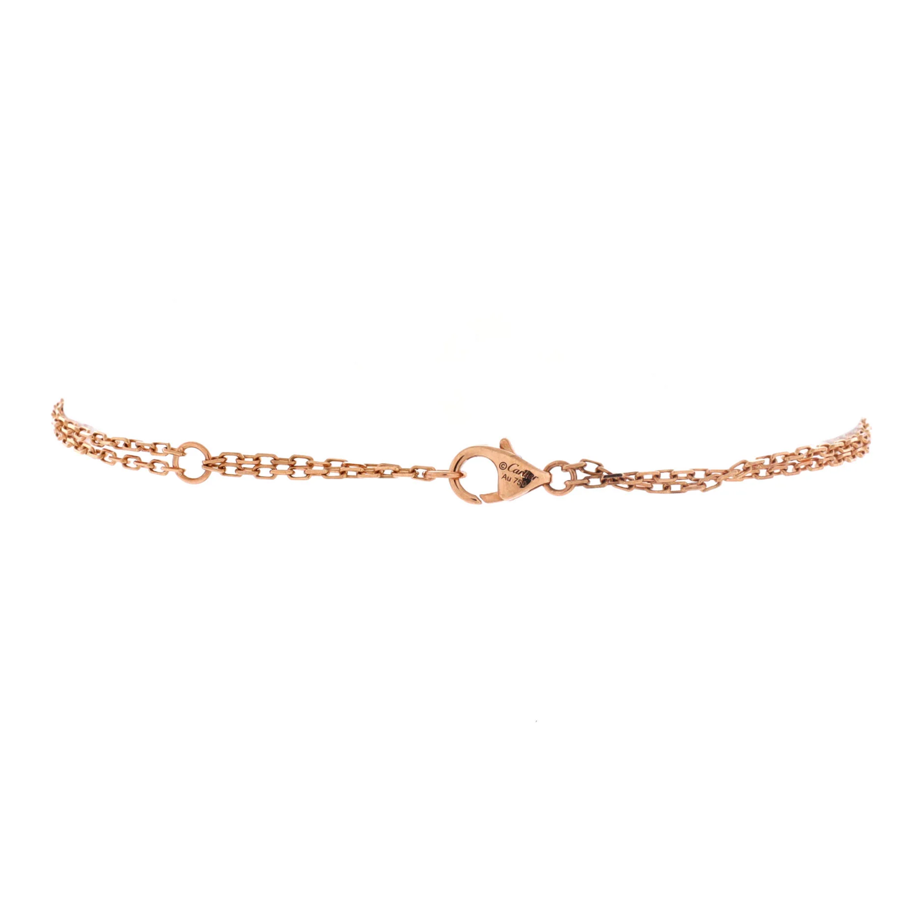 2 Diamonds Love Bracelet 18K Rose Gold with Diamonds - Image 3