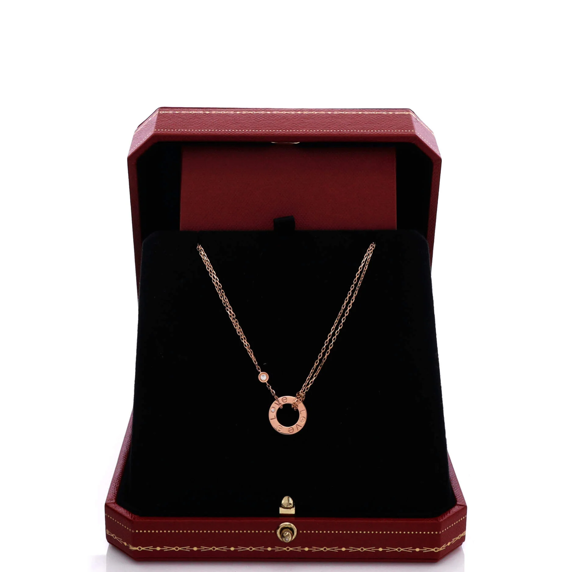 2 Diamonds Love Bracelet 18K Rose Gold with Diamonds - Image 2