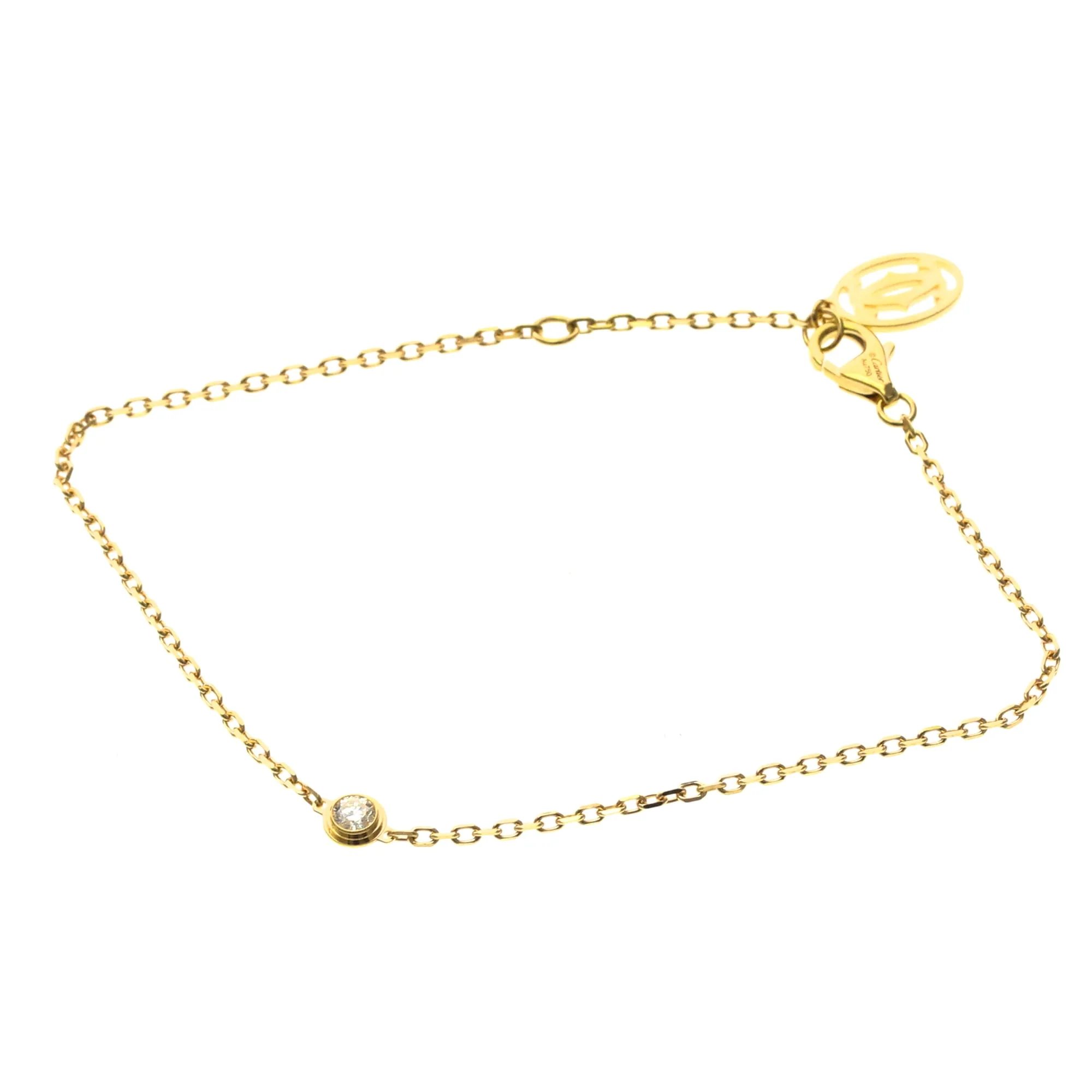 Charm Bracelet 18K Rose Gold with Diamond Small
