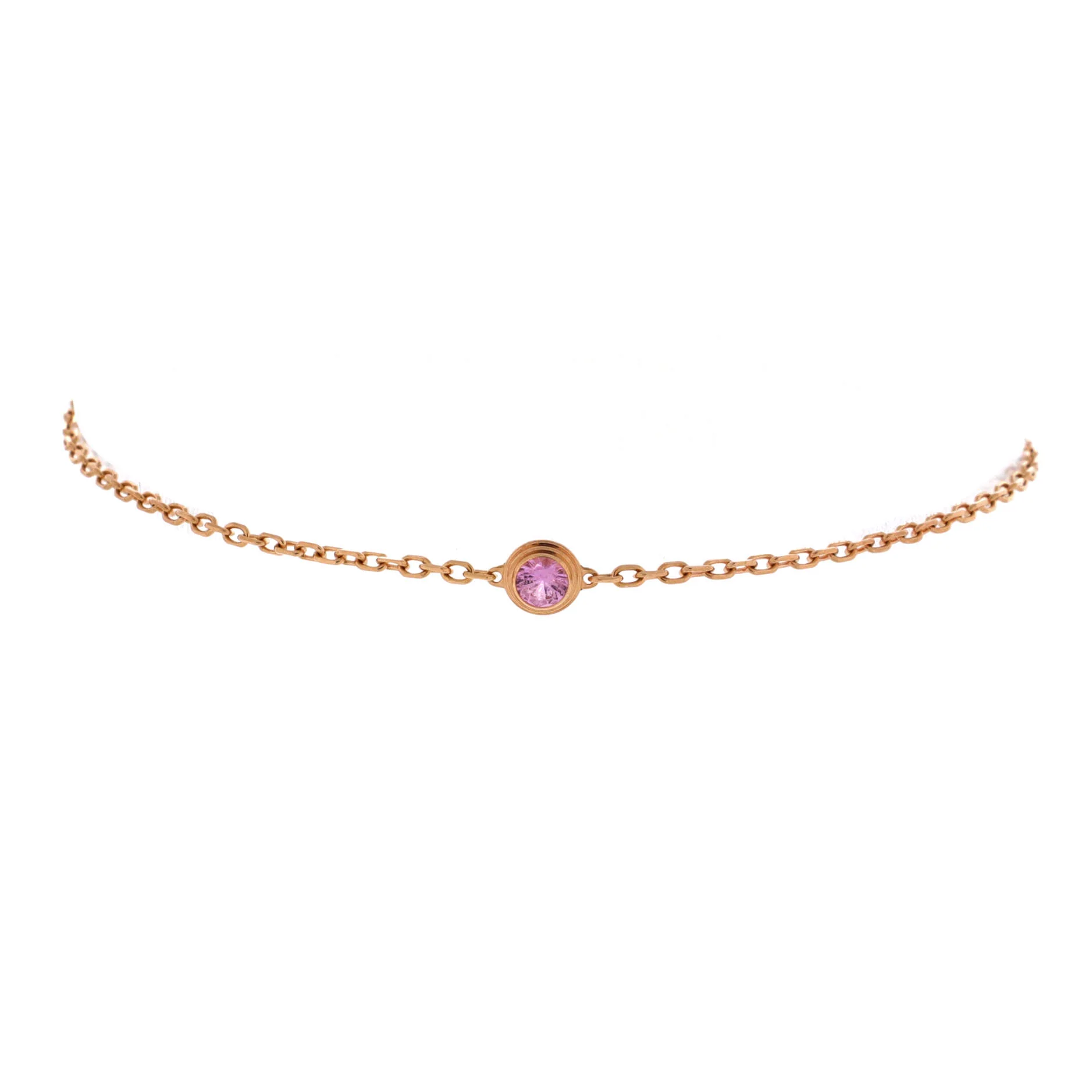 D'Amour Bracelet 18K Rose Gold with Pink Sapphire