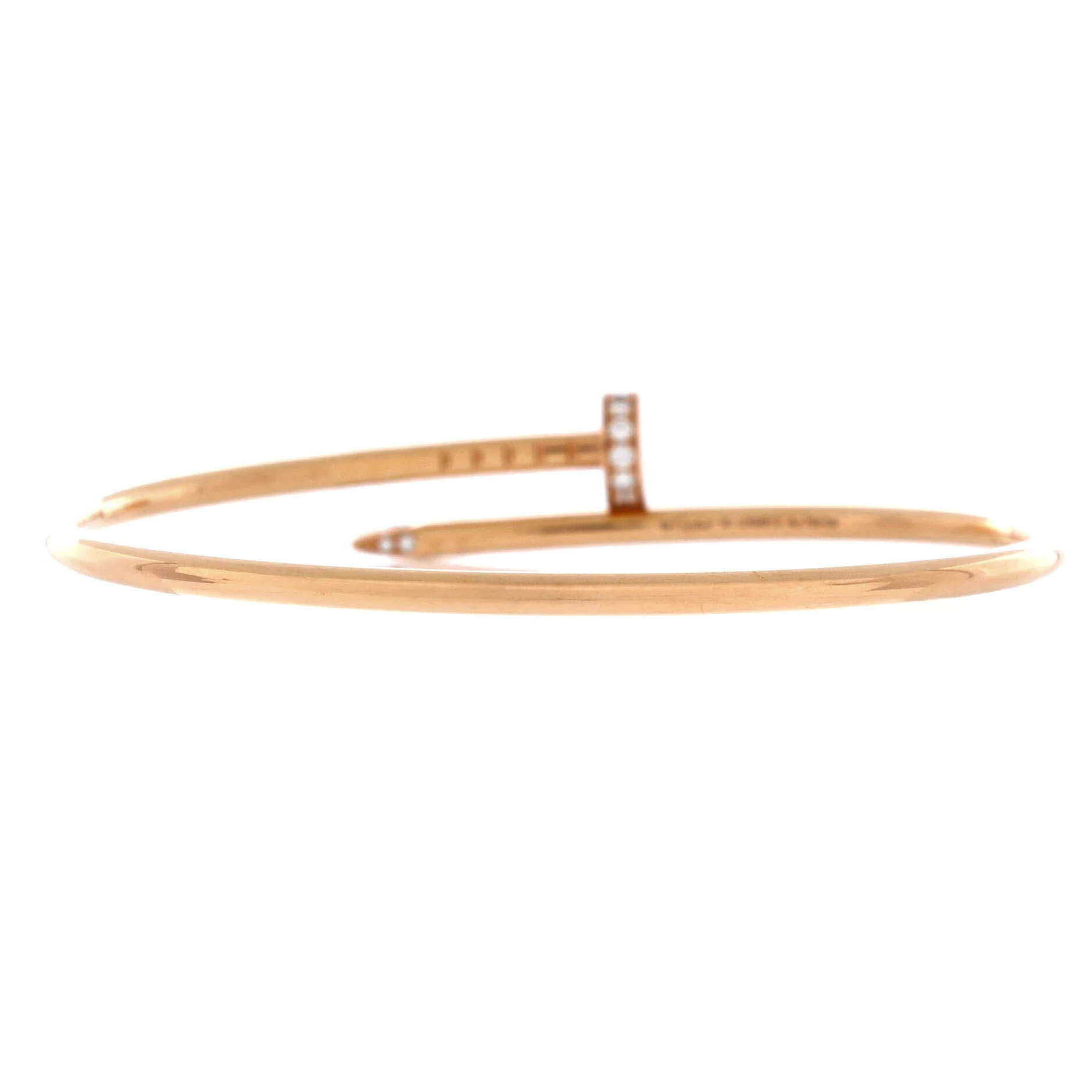 Juste un Clou Bracelet 18K Rose Gold with Diamonds Small - Image 3
