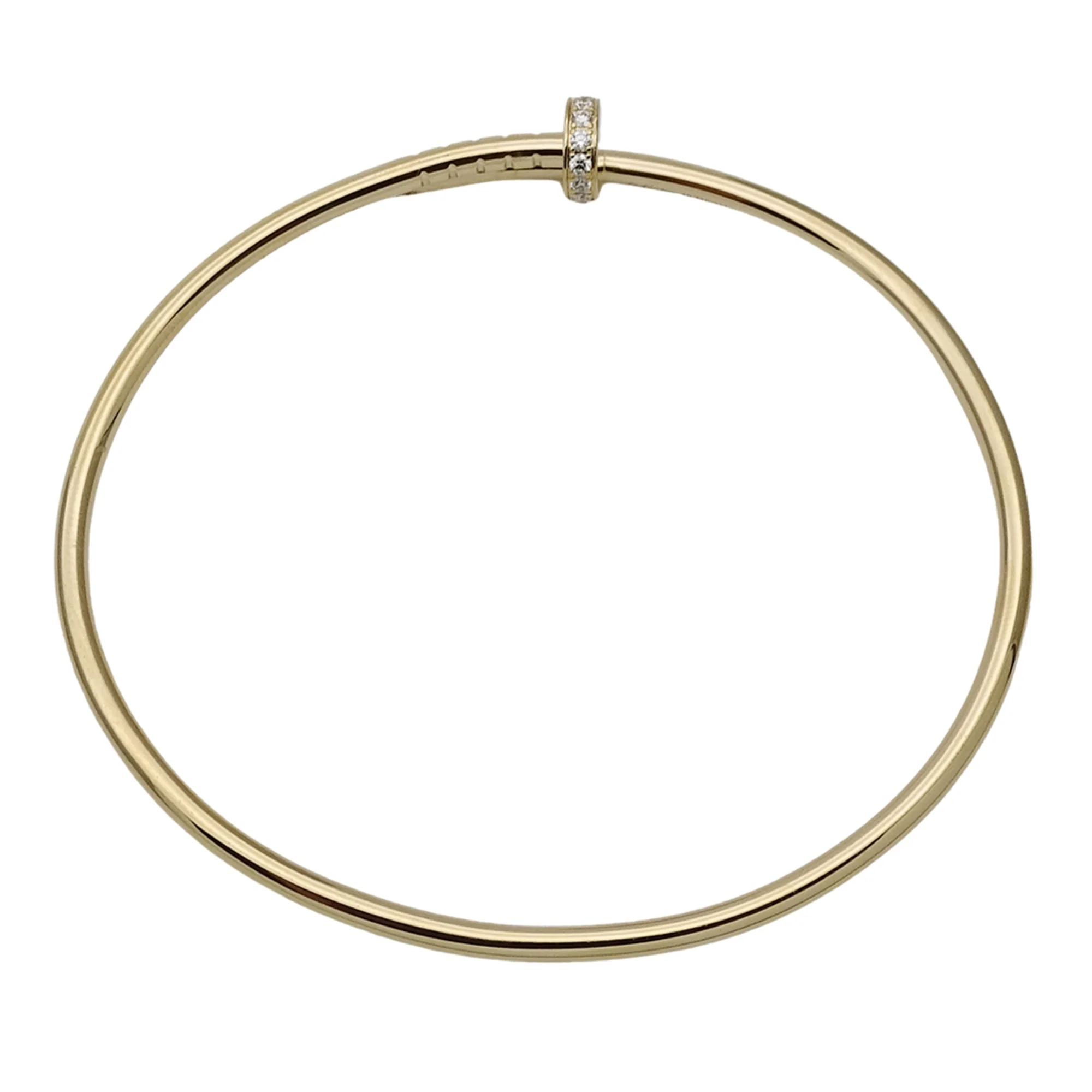 Juste un Clou Bracelet 18K Yellow Gold Small with Diamond - Image 4