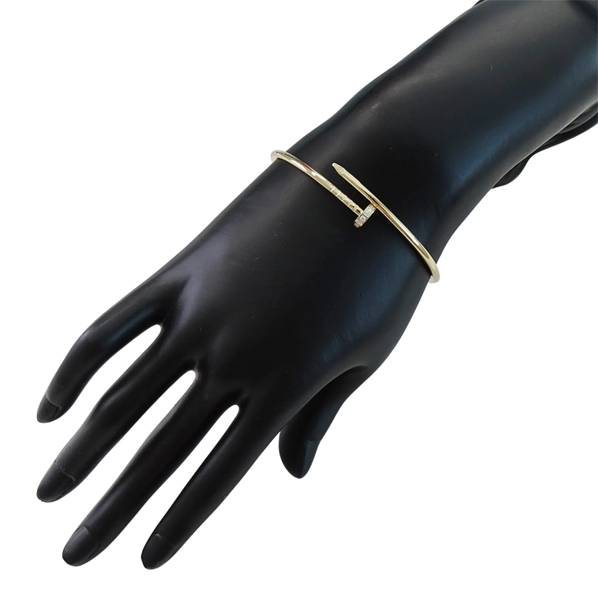 Juste un Clou Bracelet 18K Yellow Gold Small with Diamond - Image 9