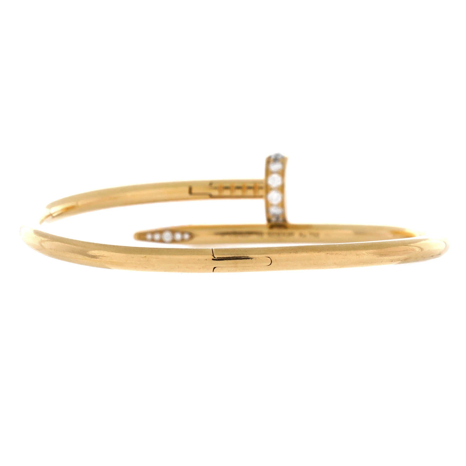 Juste un Clou Bracelet 18K Yellow Gold with Diamonds Classic - Image 3