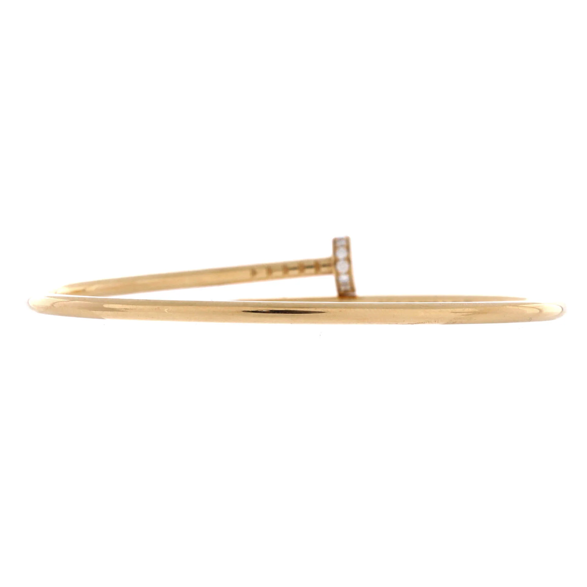 Juste un Clou Bracelet 18K Yellow Gold with Diamonds Small - Image 3