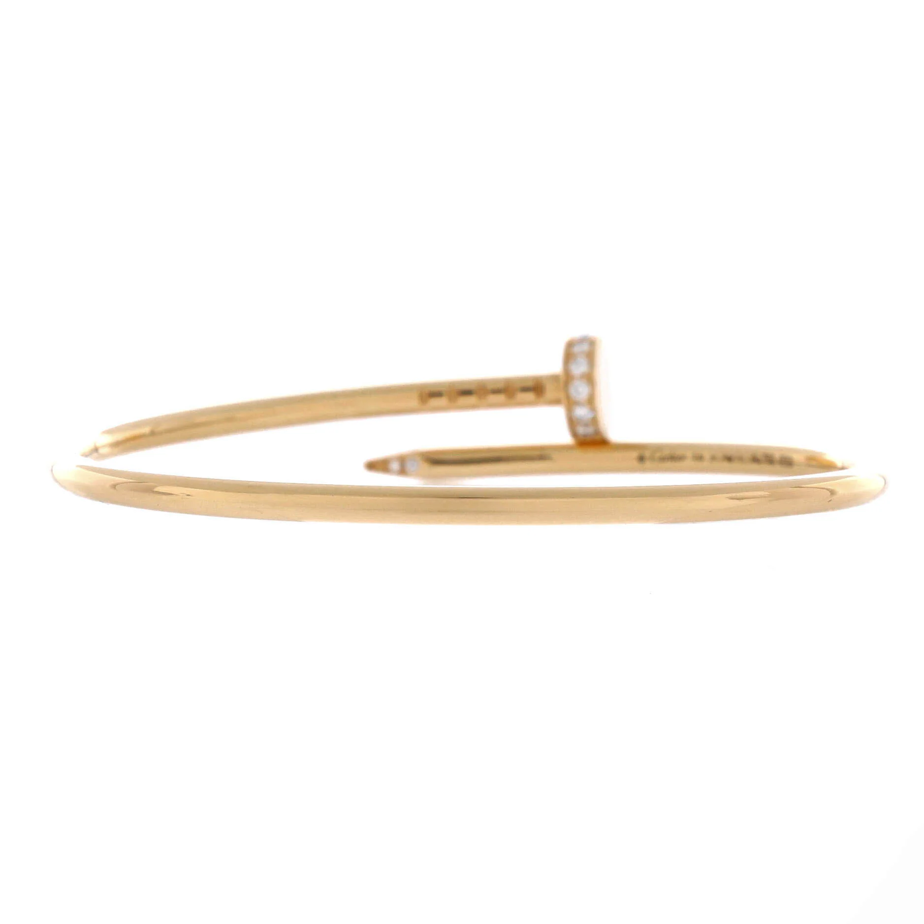 Juste un Clou Bracelet 18K Yellow Gold with Diamonds Small - Image 3