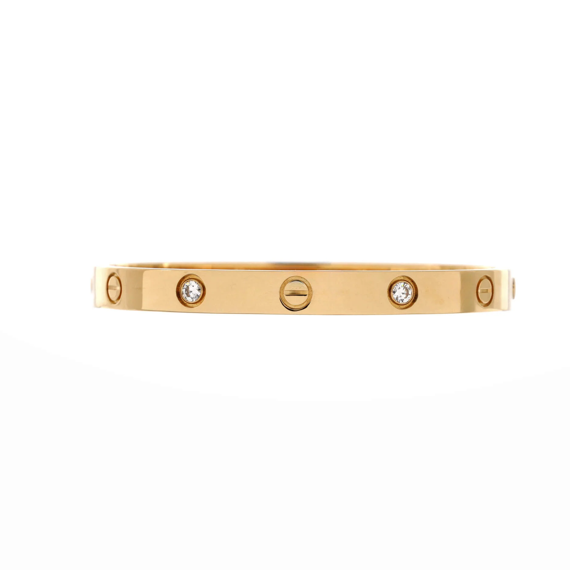 Love 4 Diamond Bracelet 18K Yellow Gold with Diamonds 17 - Image 3