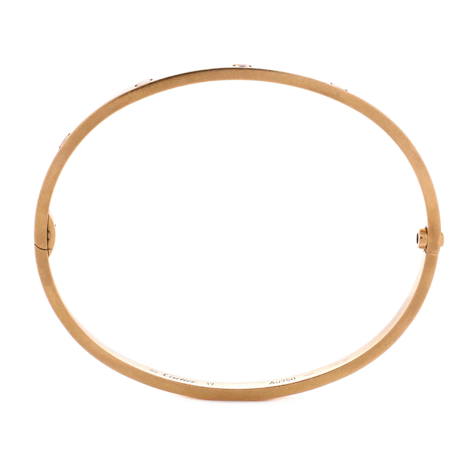 Love 6 Diamond Bracelet 18K Rose Gold and Diamonds Small - Image 3