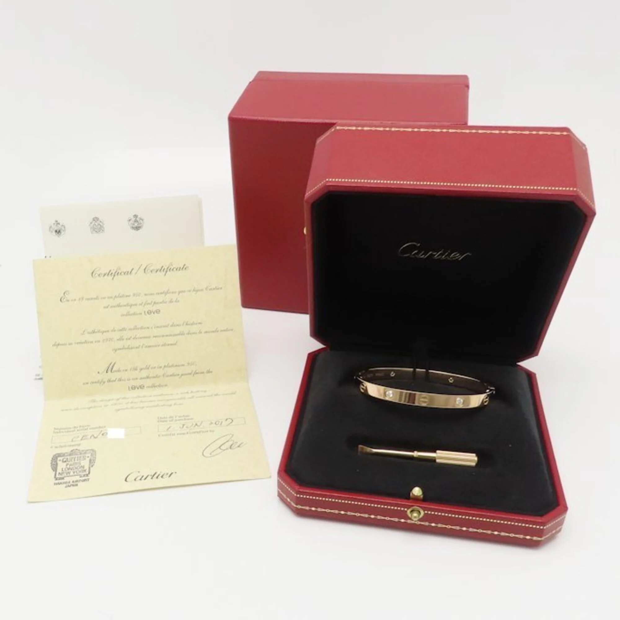 Love Bracelet 18K Rose Gold with Diamond - Image 5