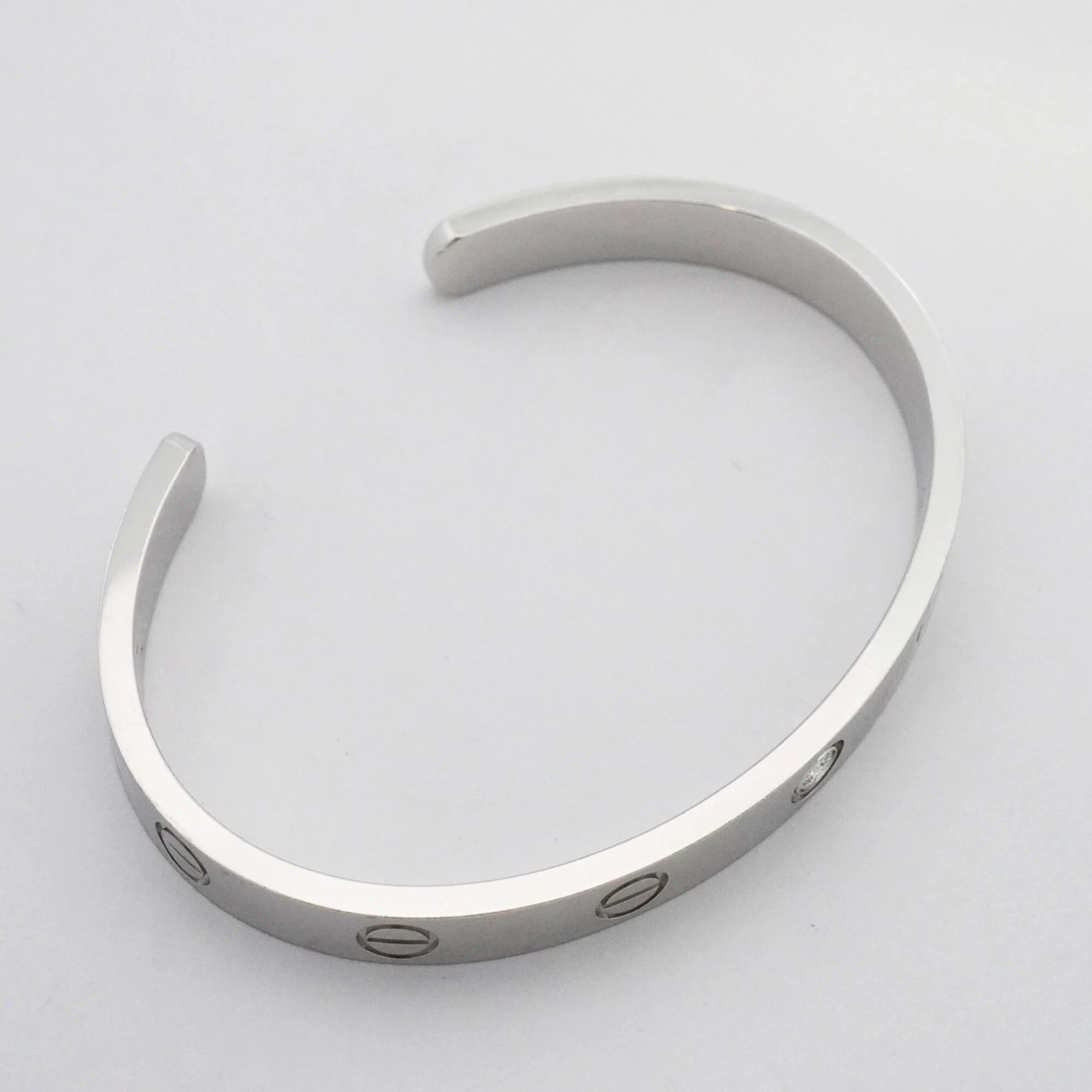 Love Bracelet 18K White Gold with Diamond - Image 2