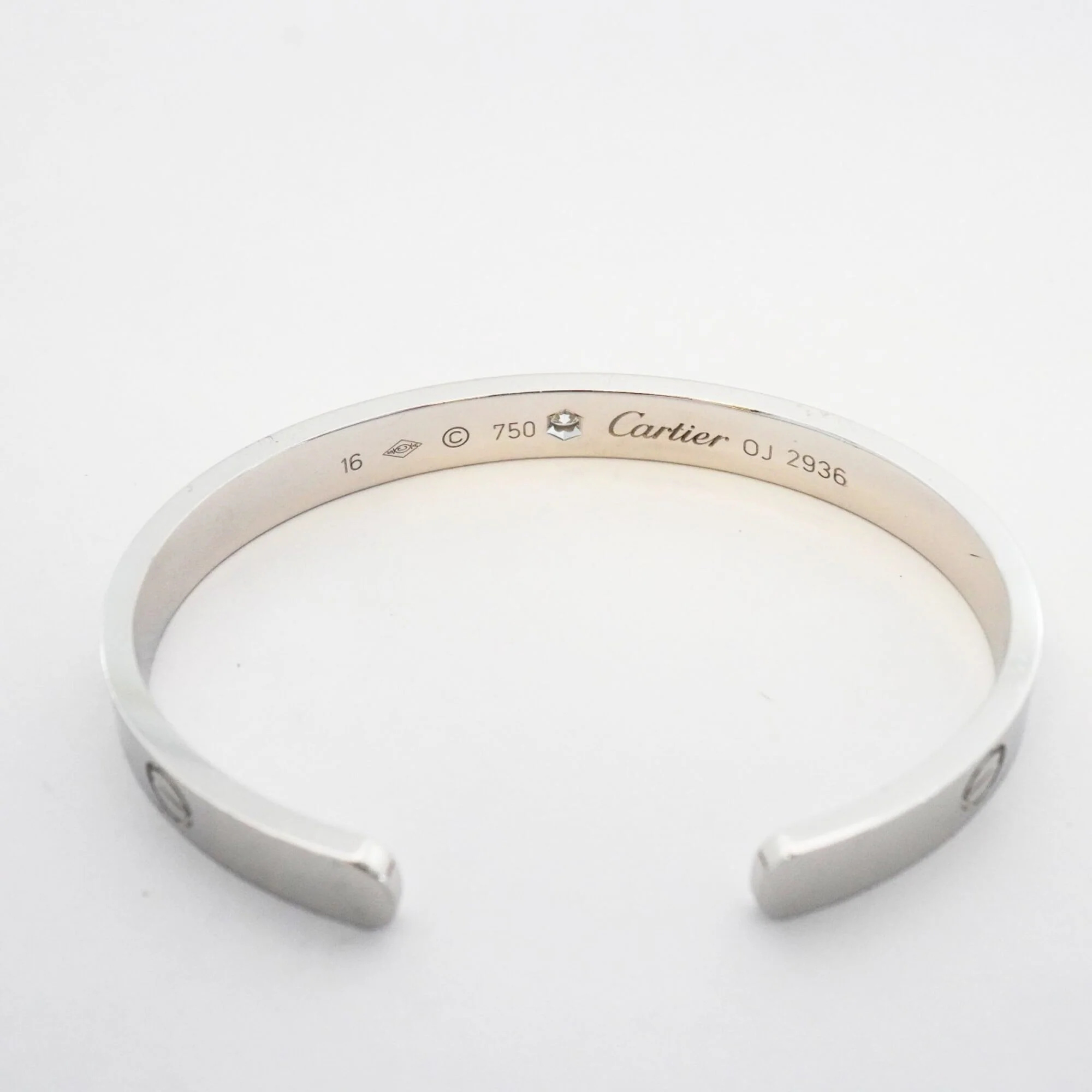 Love Bracelet 18K White Gold with Diamond - Image 4