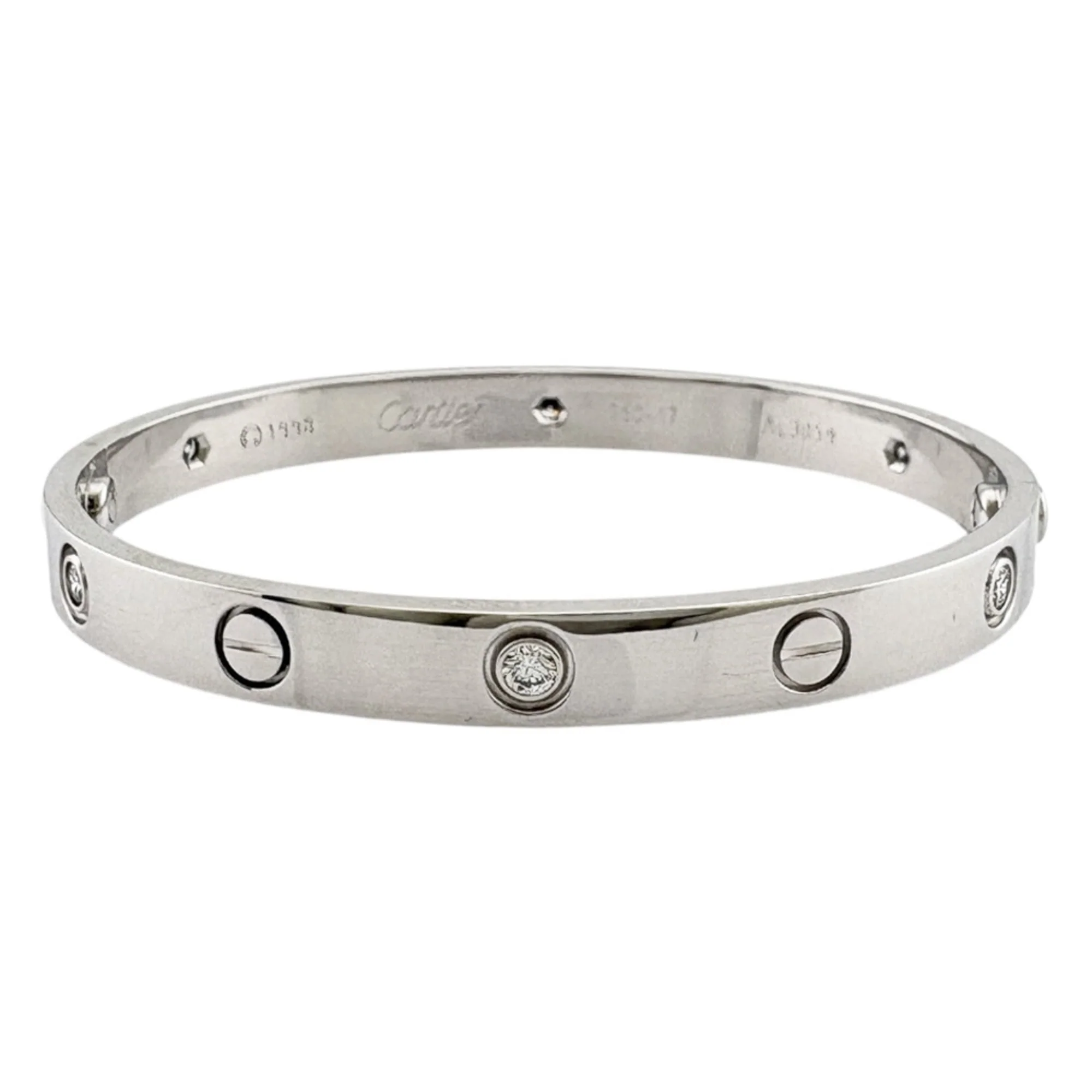 Love Bracelet 18K White Gold with Diamond - Image 2
