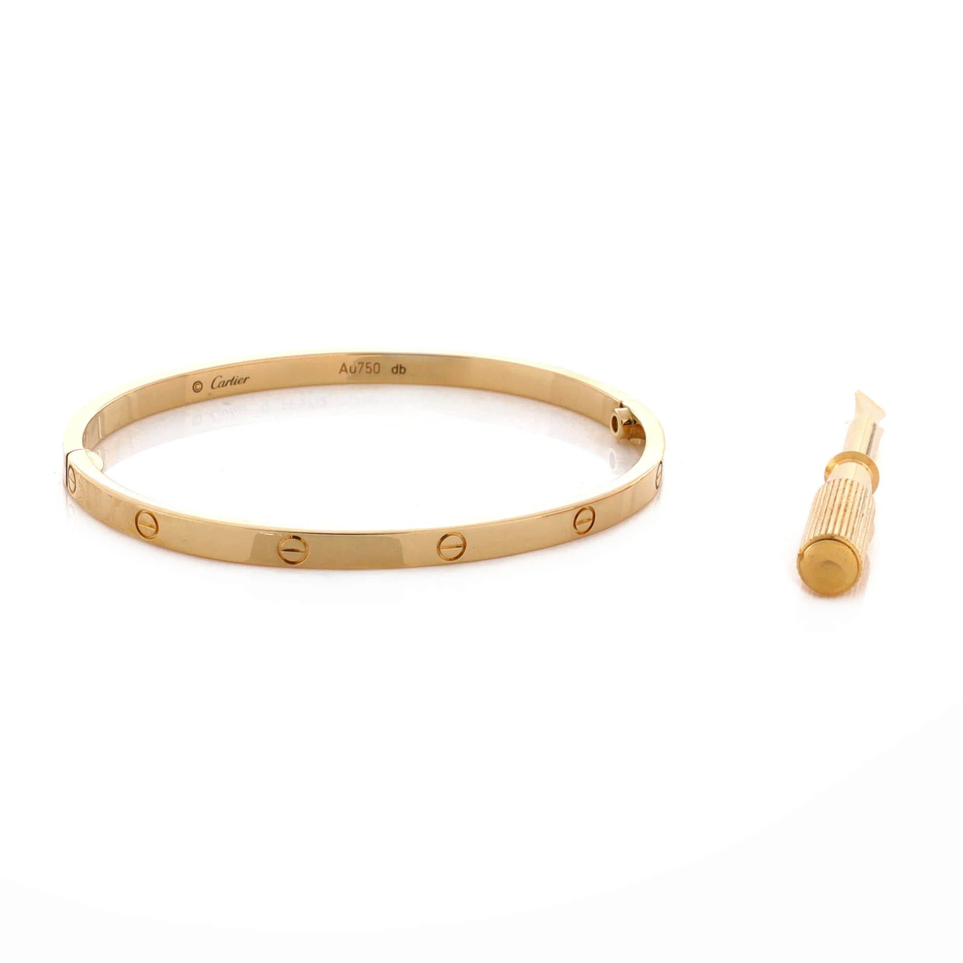 Love Bracelet 18K Yellow Gold Small 18 - Image 2