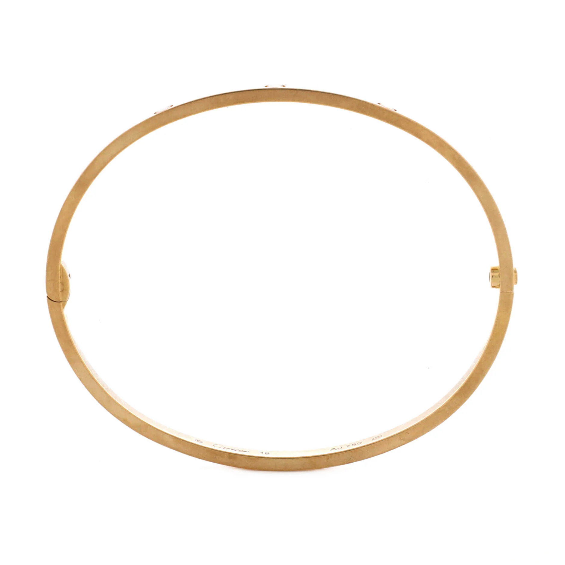 Love Bracelet 18K Yellow Gold Small 19 - Image 3